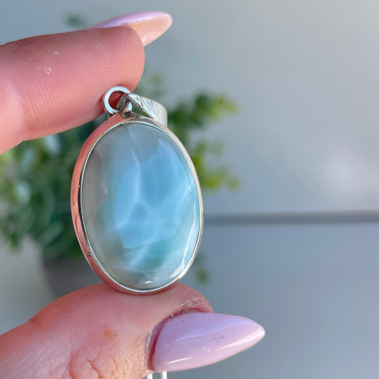 Larimar Oval Pendant