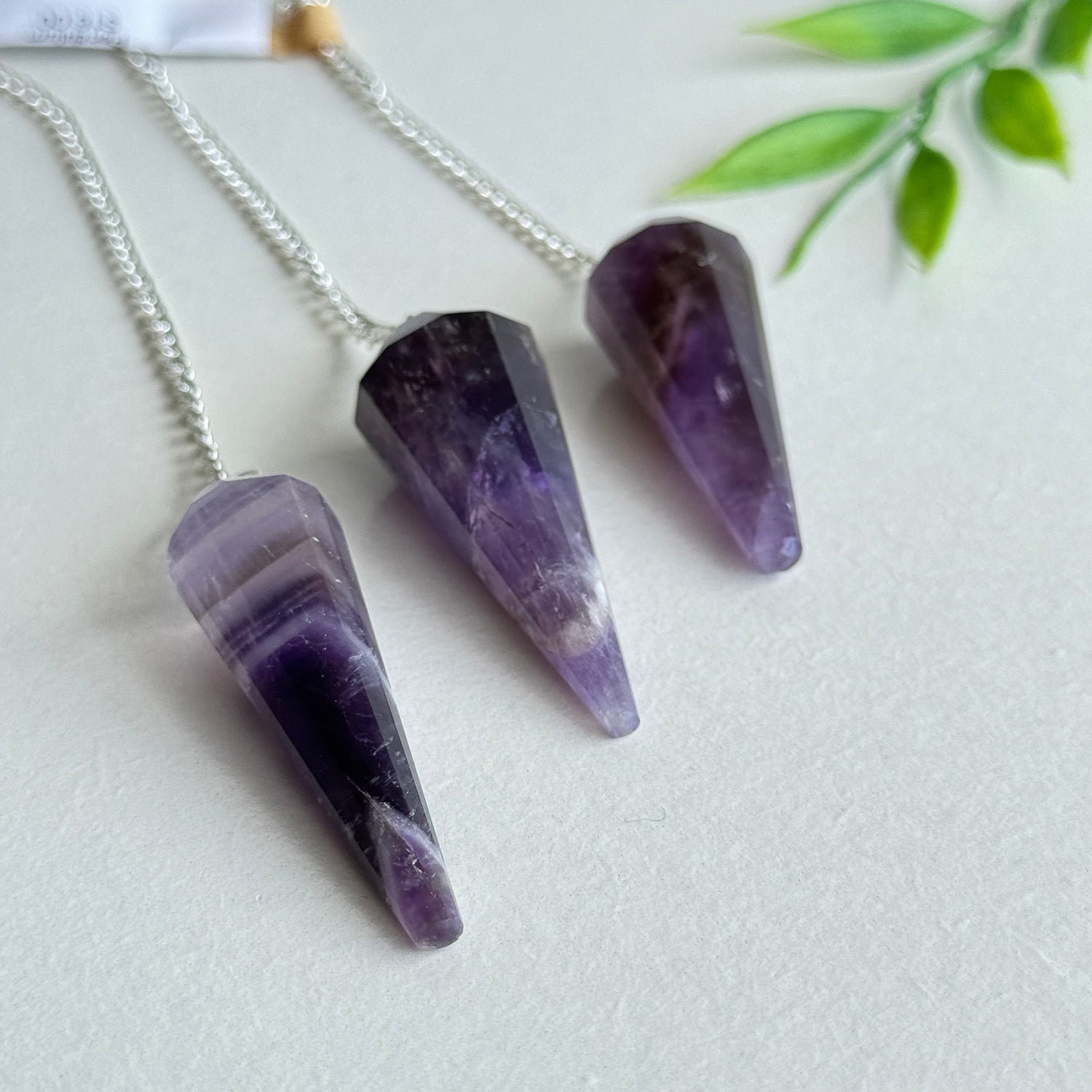 Amethyst 12 Sided Faceted Pendulum