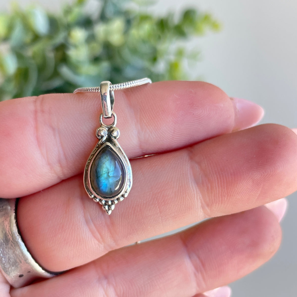 Labradorite Teardrop Pendant