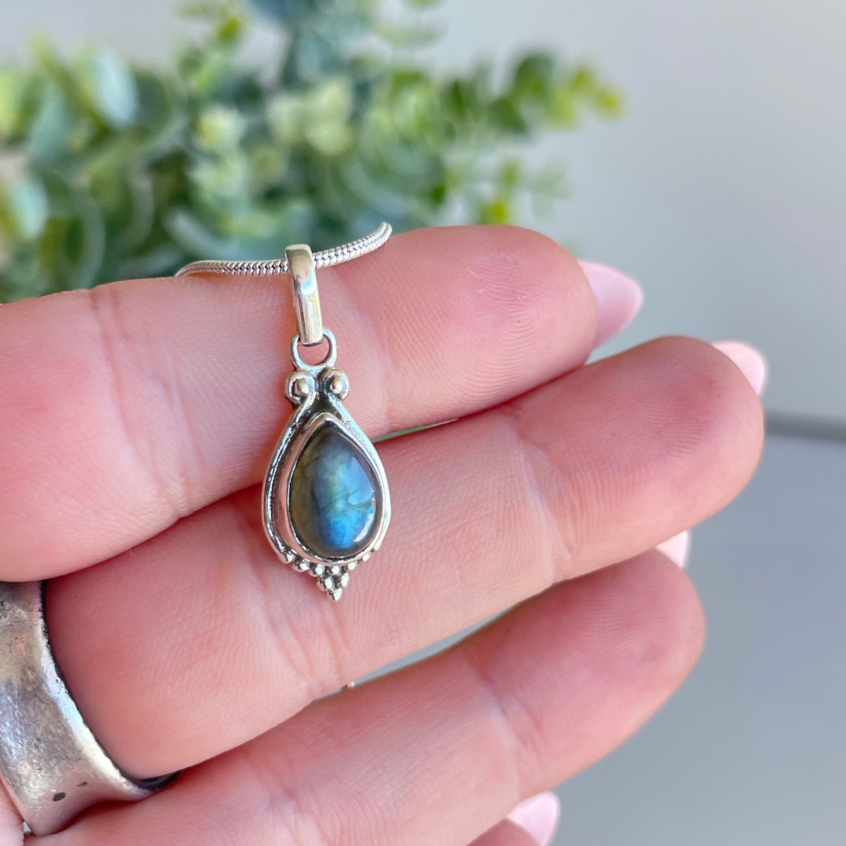 Labradorite Teardrop Pendant