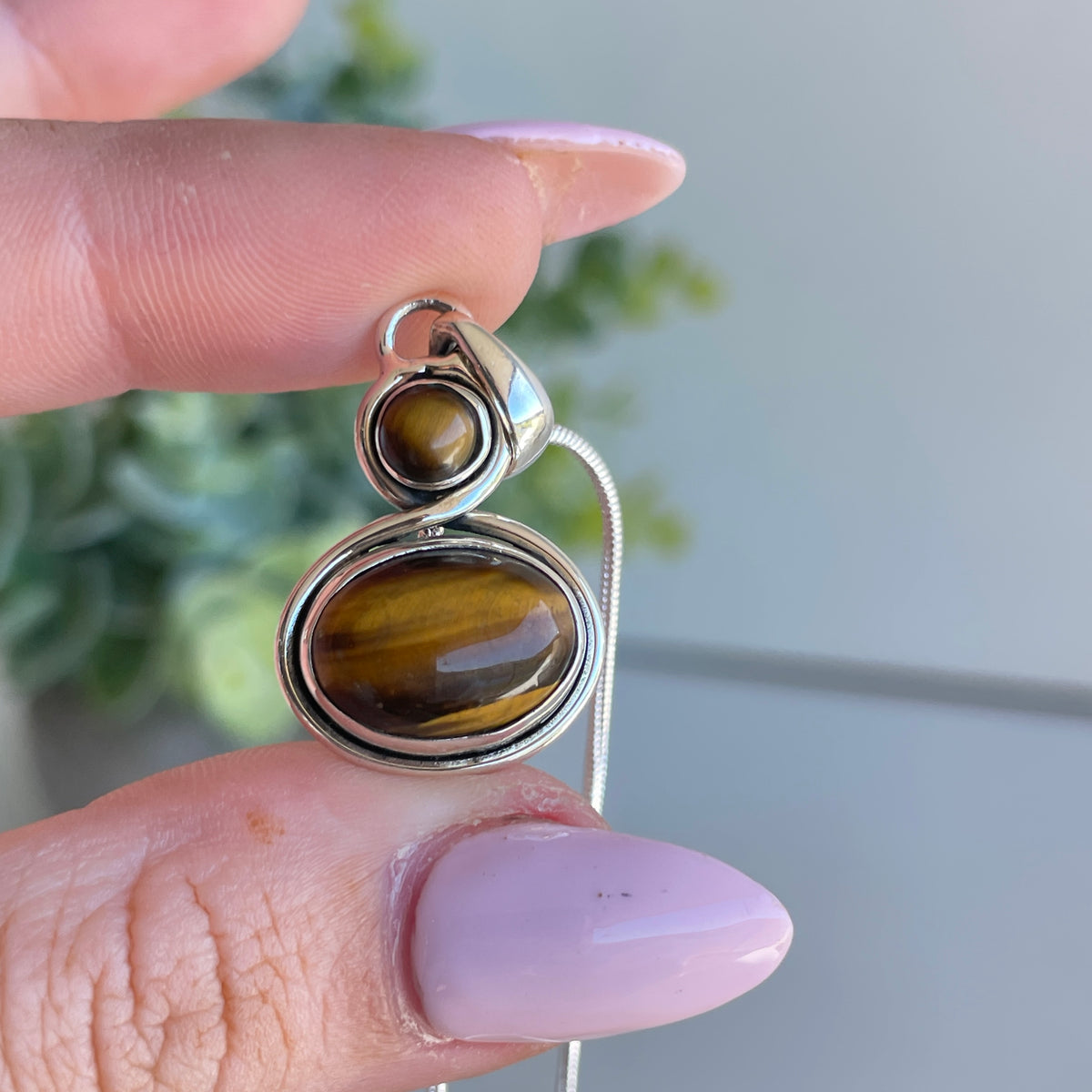 Tigers Eye Oval Pendant