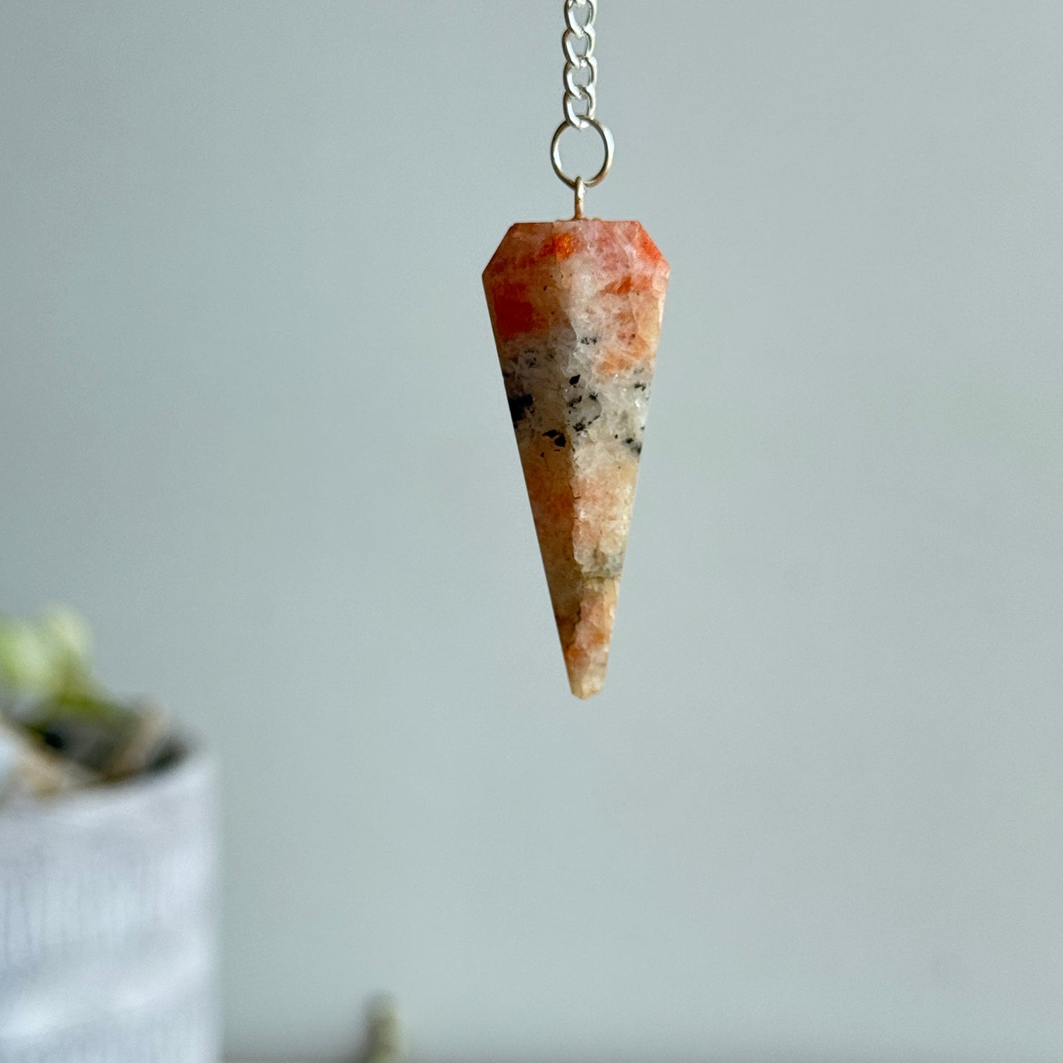 Sunstone Faceted Pendulum