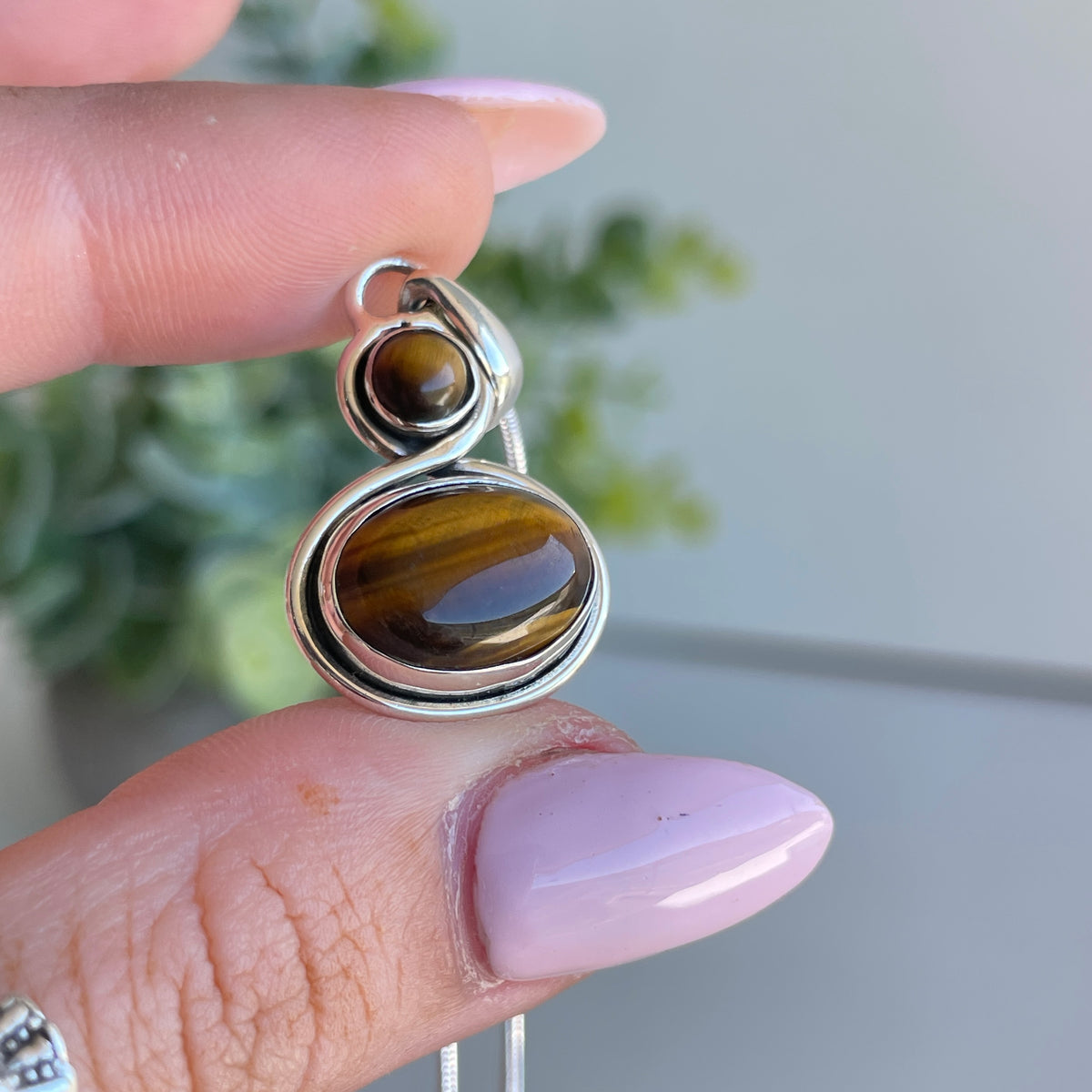 Tigers Eye Oval Pendant