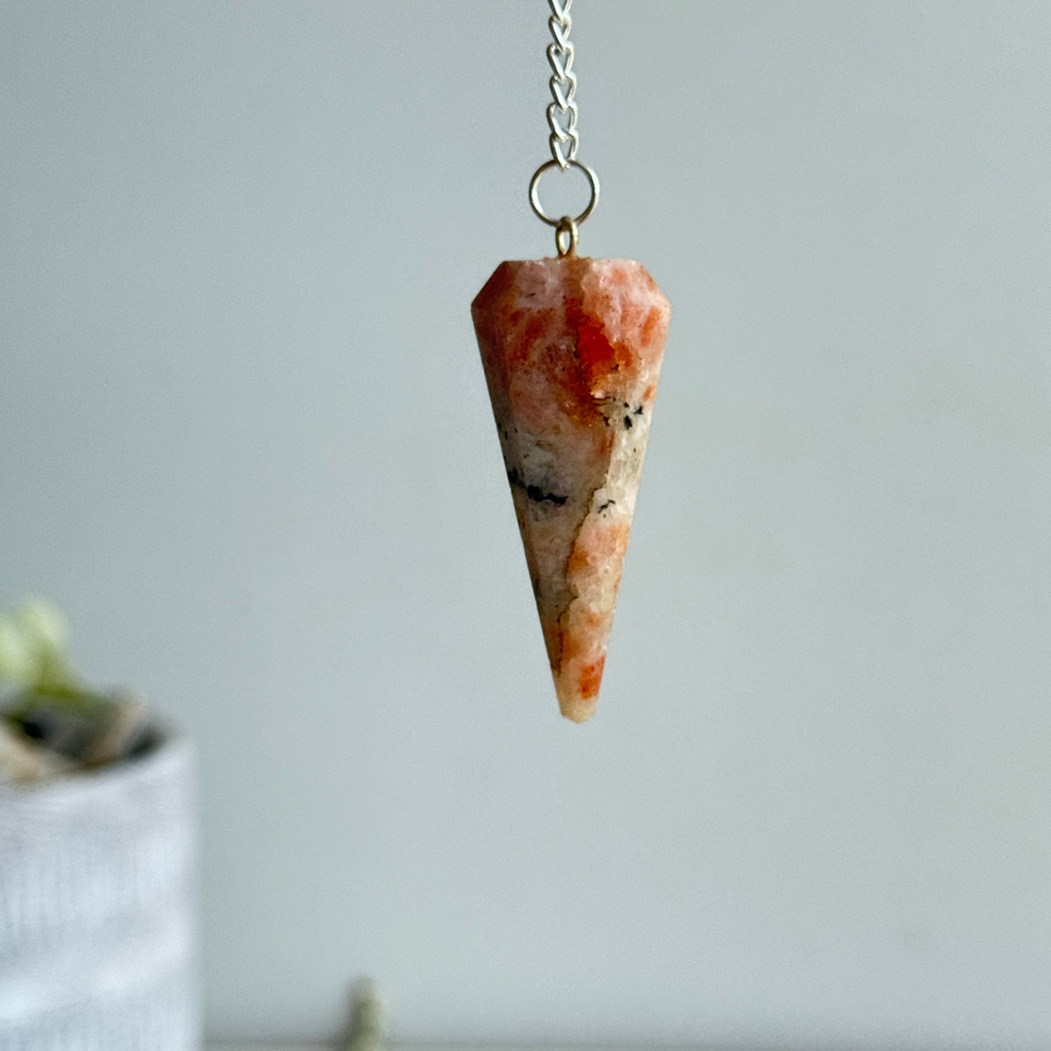 Sunstone Faceted Pendulum