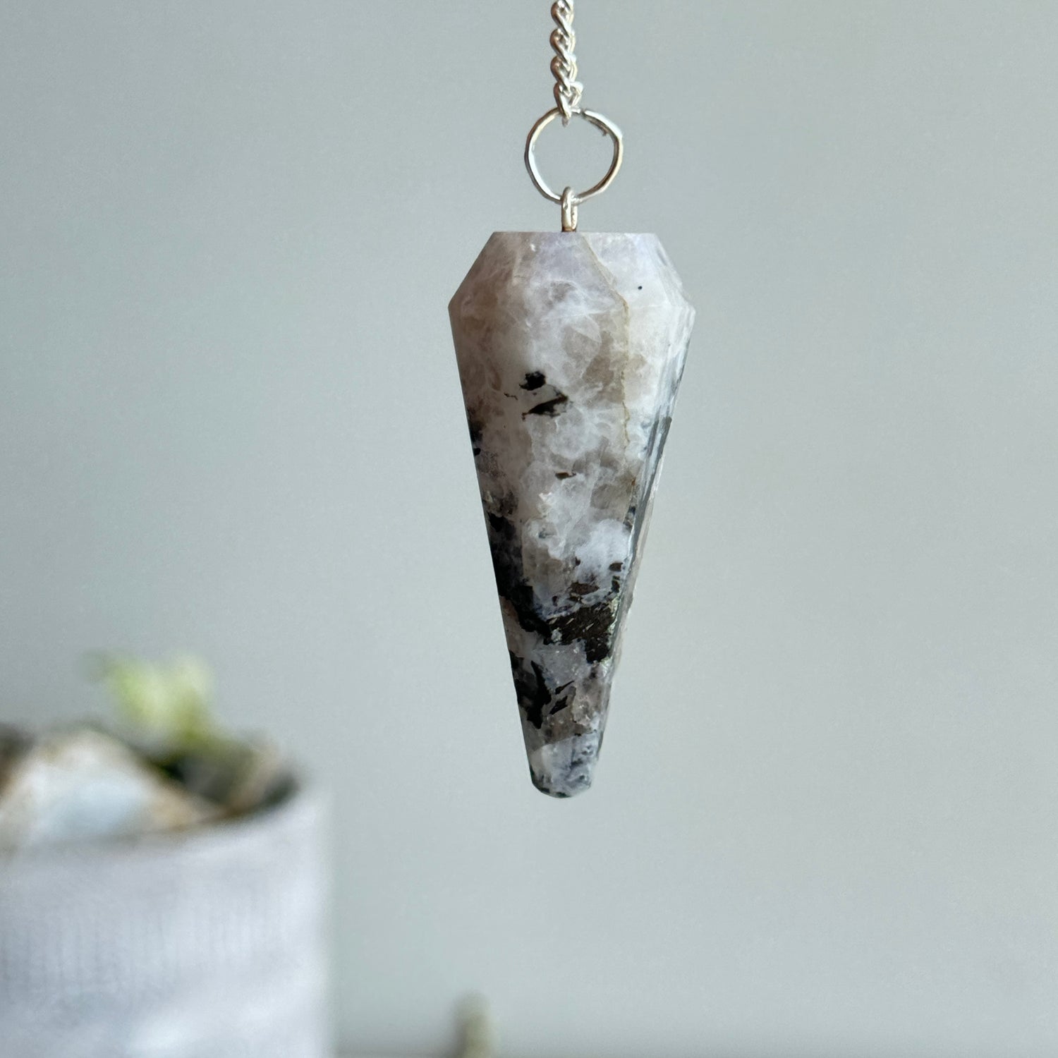Moonstone Faceted Pendulum