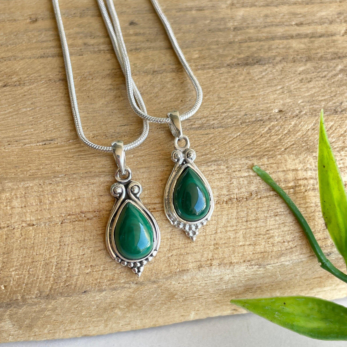 Malachite Teardrop Pendant