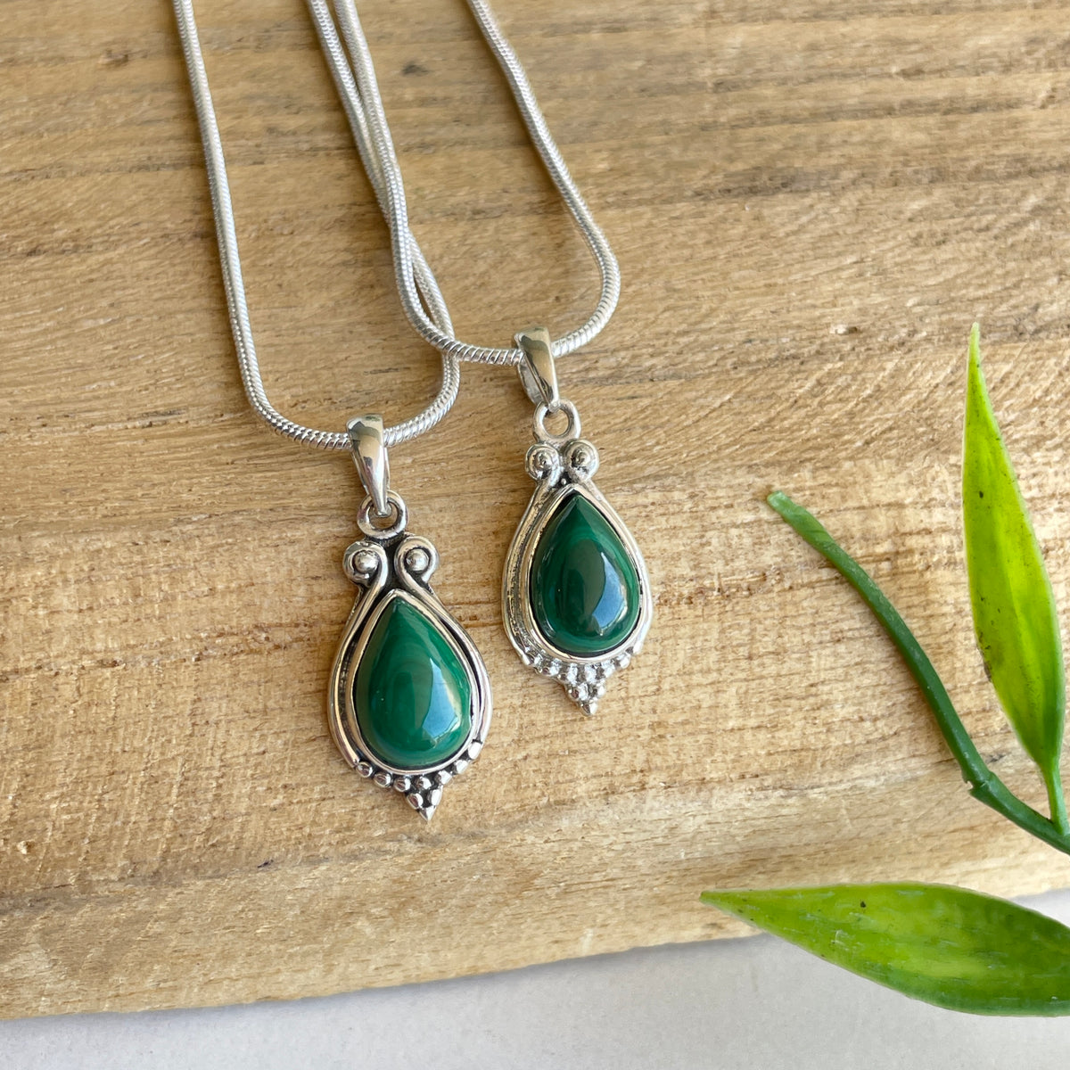 Malachite Teardrop Pendant
