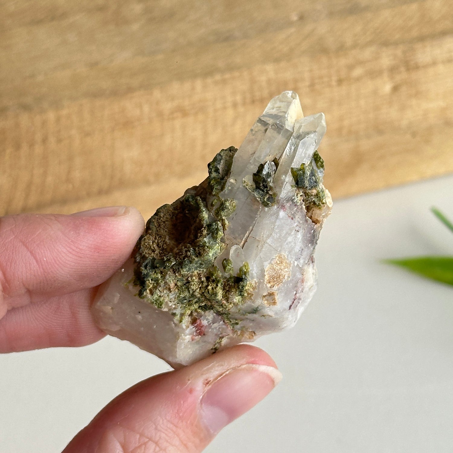 Epidote & Quartz Cluster 24g