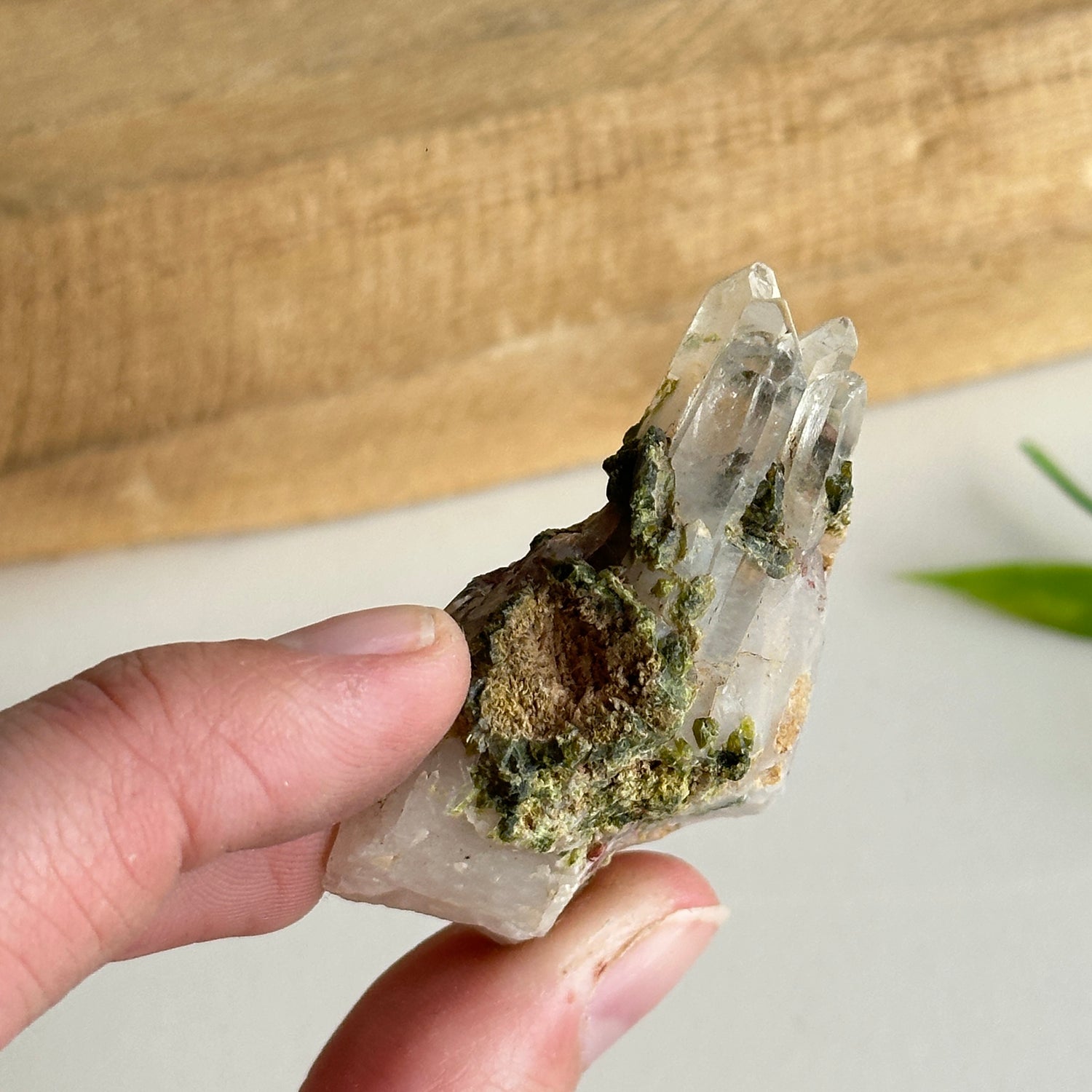 Epidote & Quartz Cluster 24g