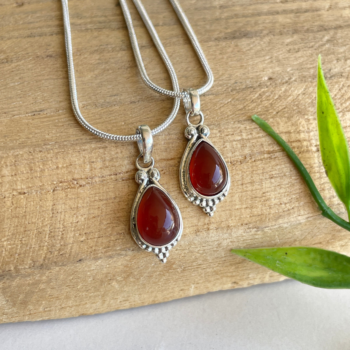 Carnelian Teardrop Pendant