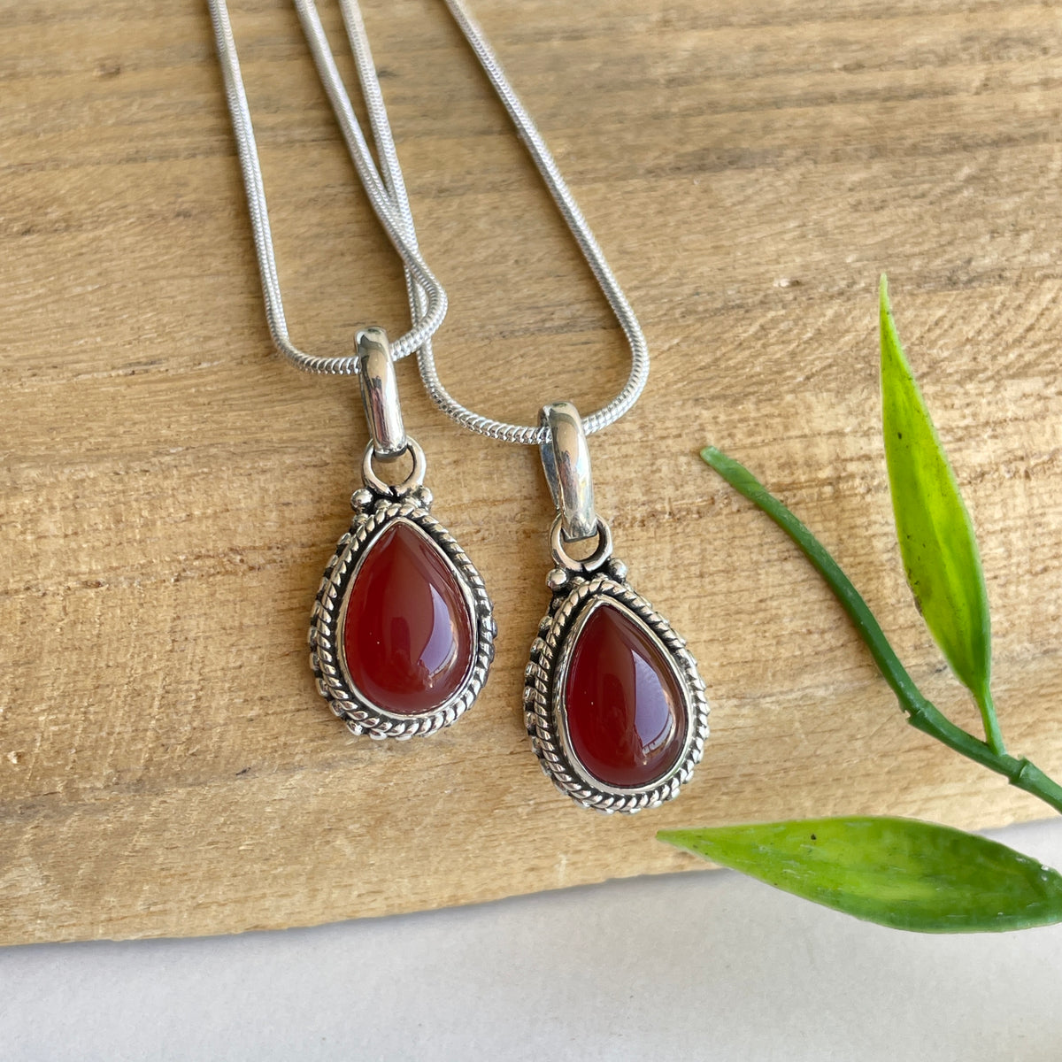Carnelian Teardrop Pendant