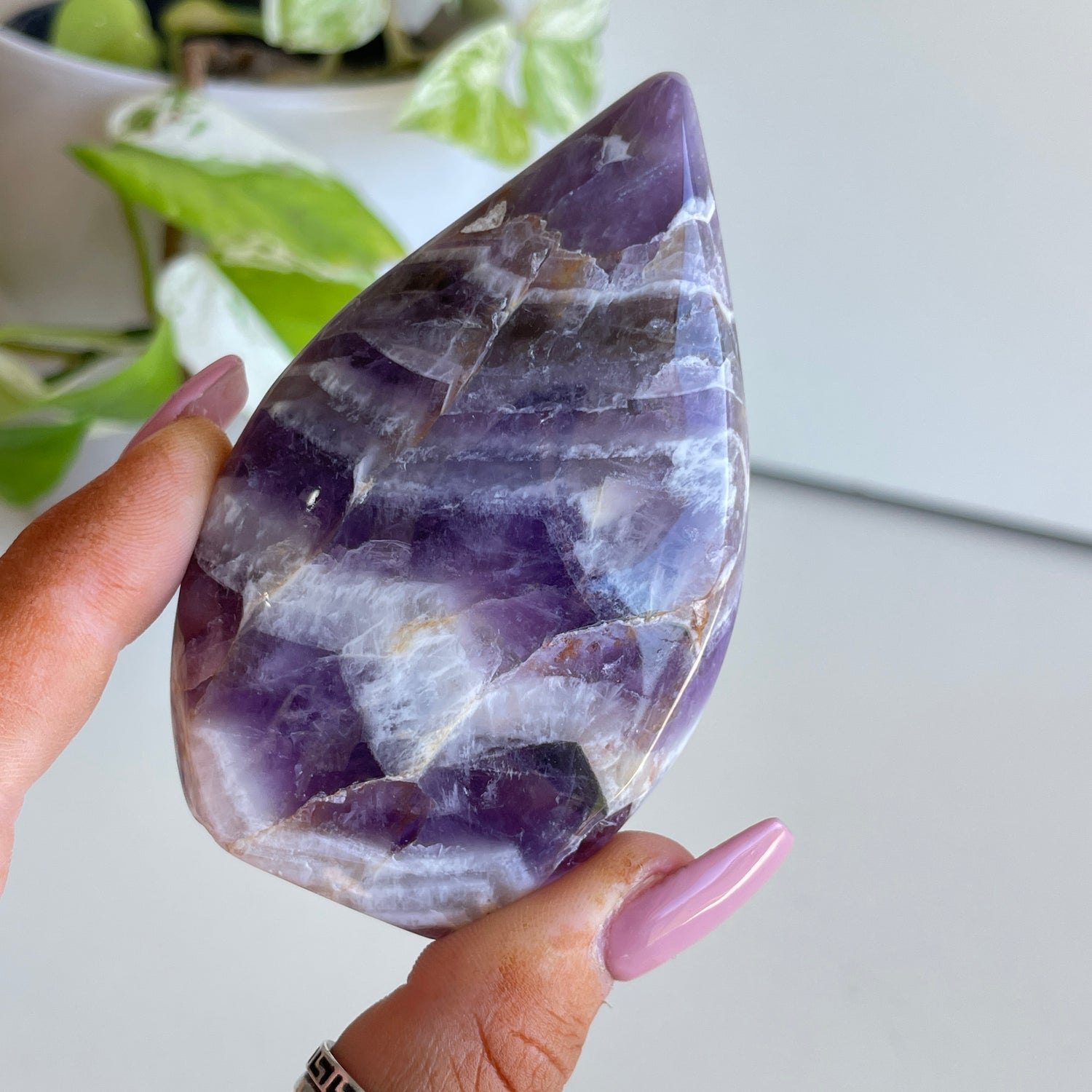 Chevron Amethyst Flame 8.3cm