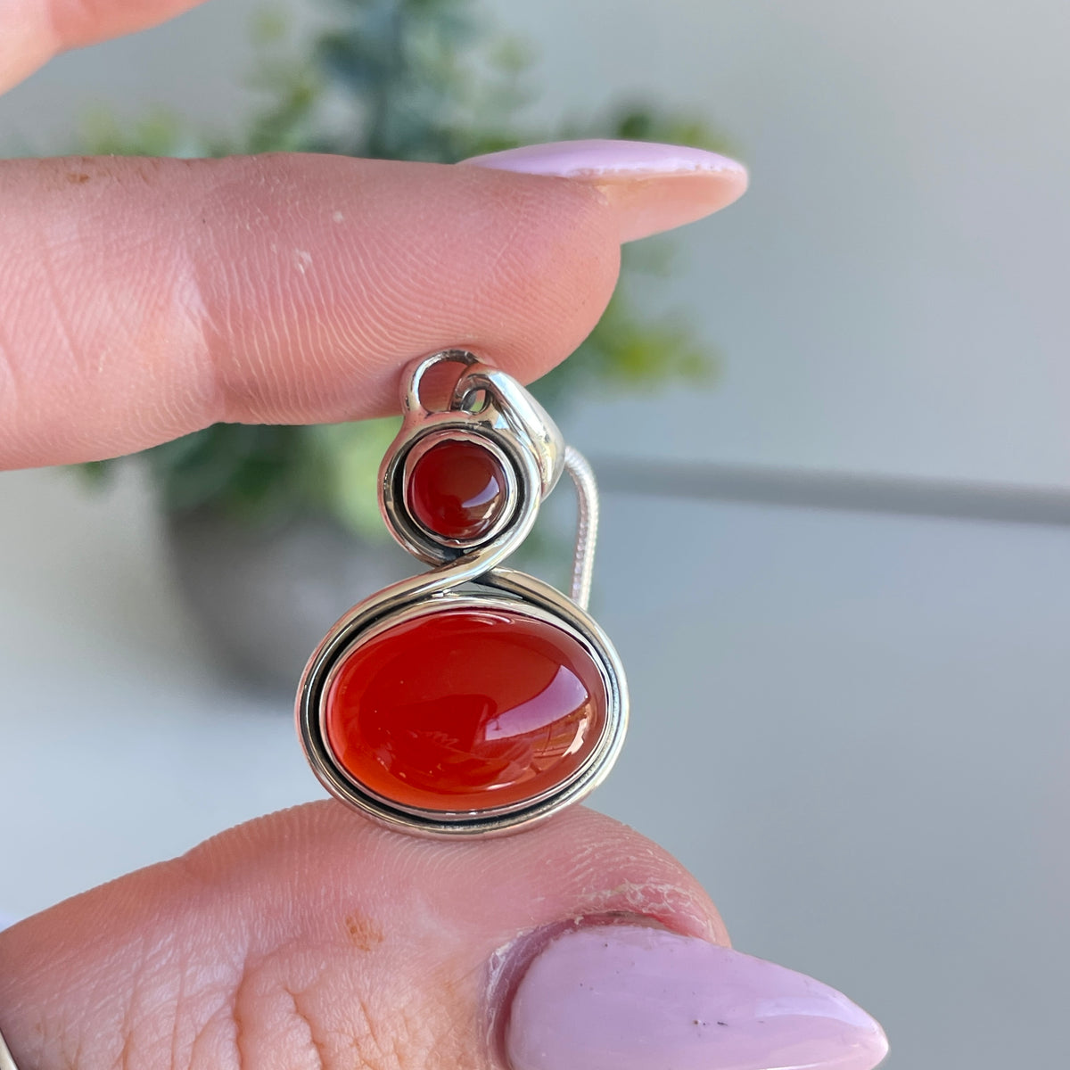 Carnelian Oval Pendant