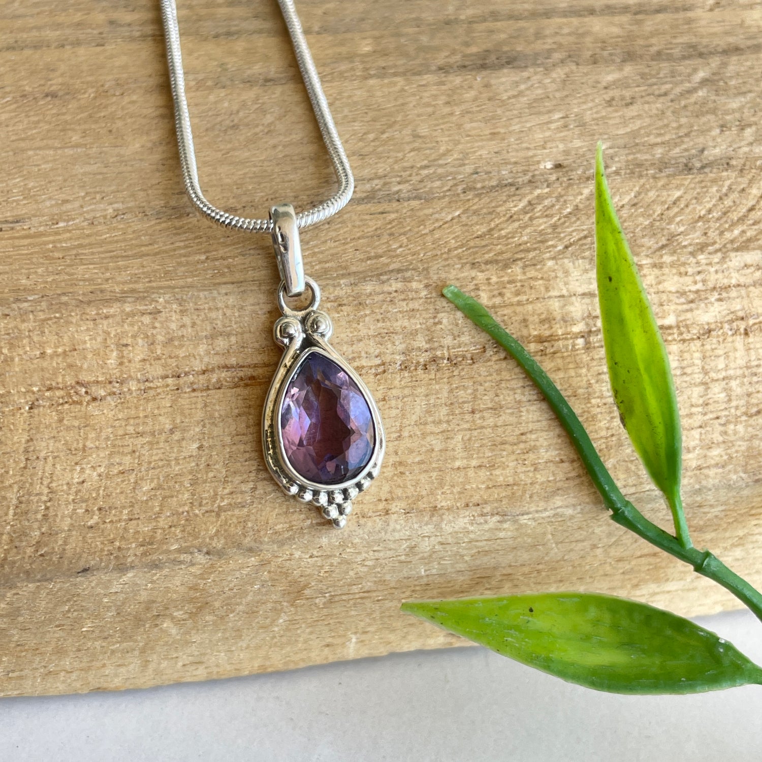 Amethyst Teardrop Pendant