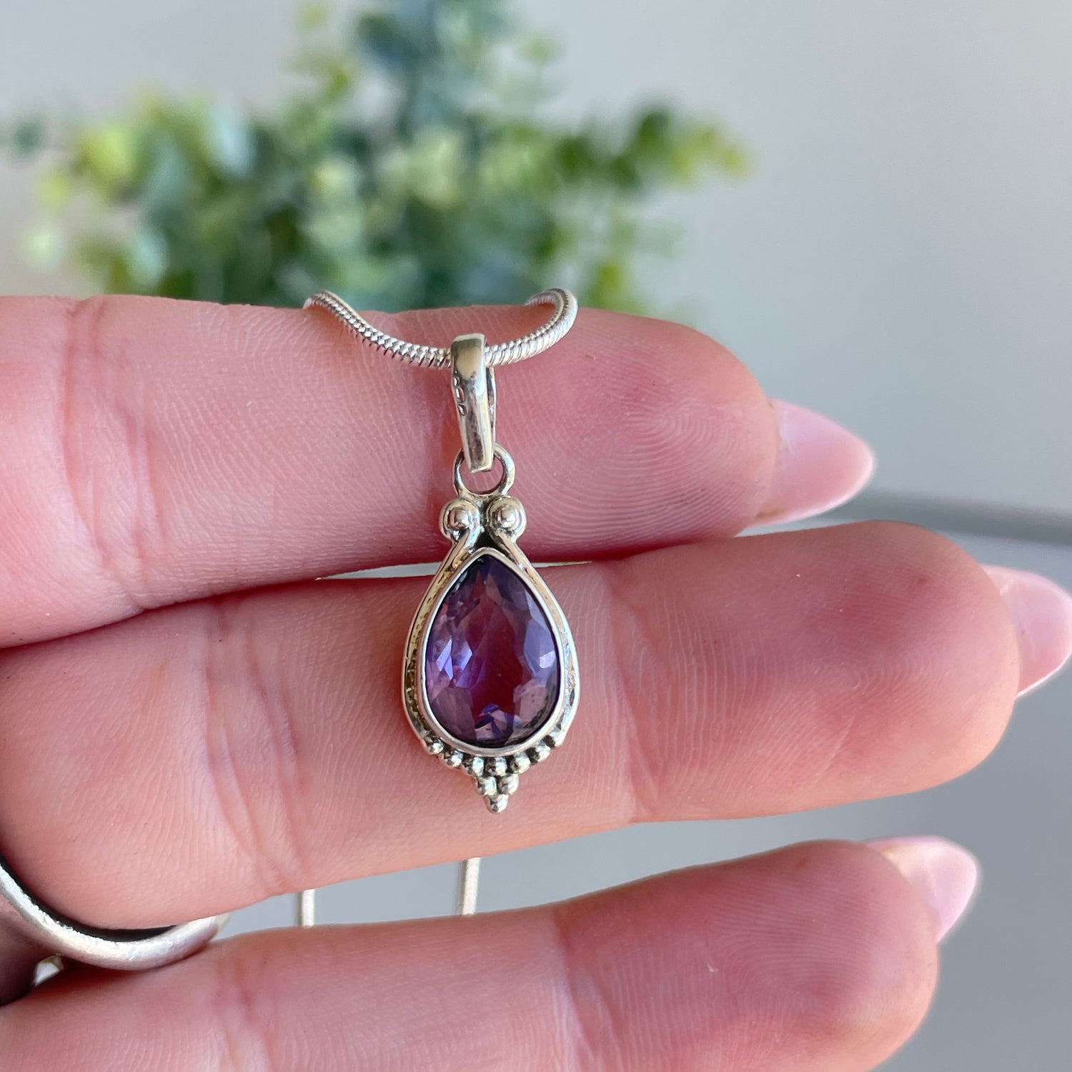 Amethyst Teardrop Pendant