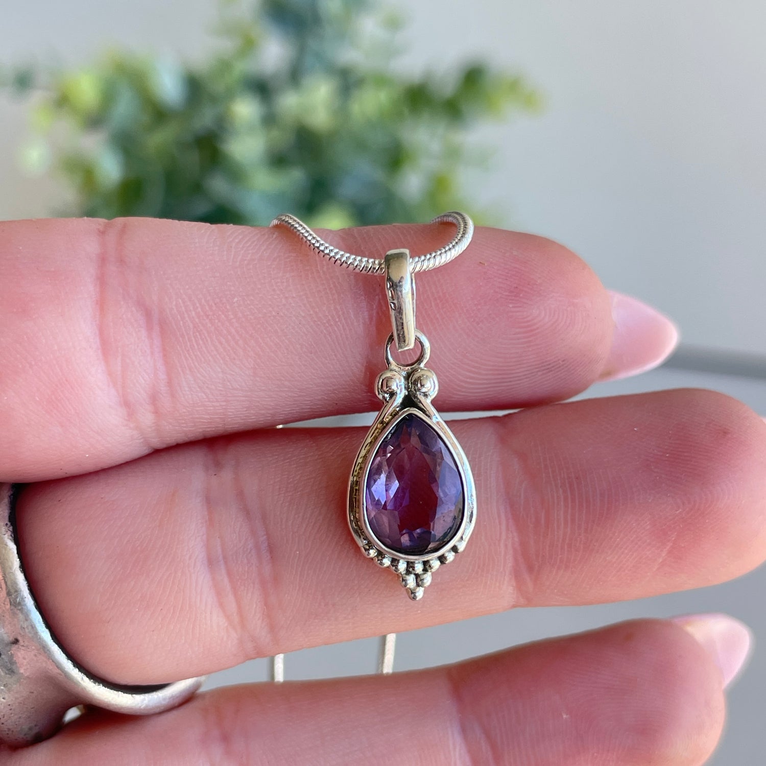 Amethyst Teardrop Pendant