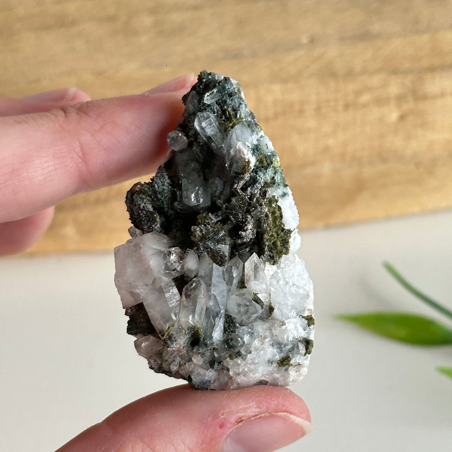 Epidote & Quartz Cluster 24g