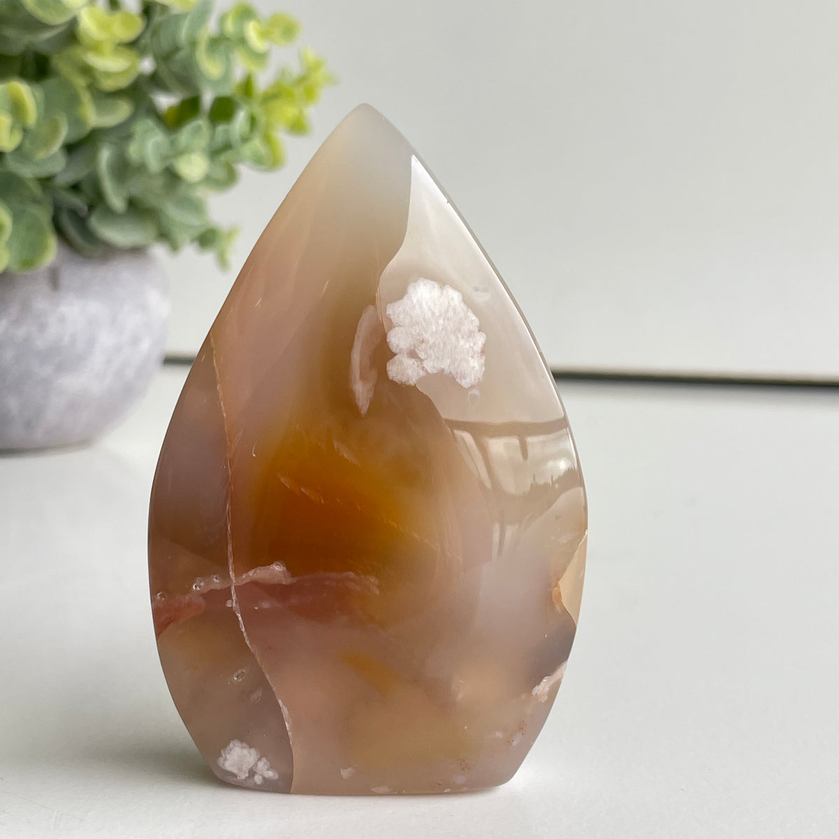 Flower Agate Flame 8.3cm