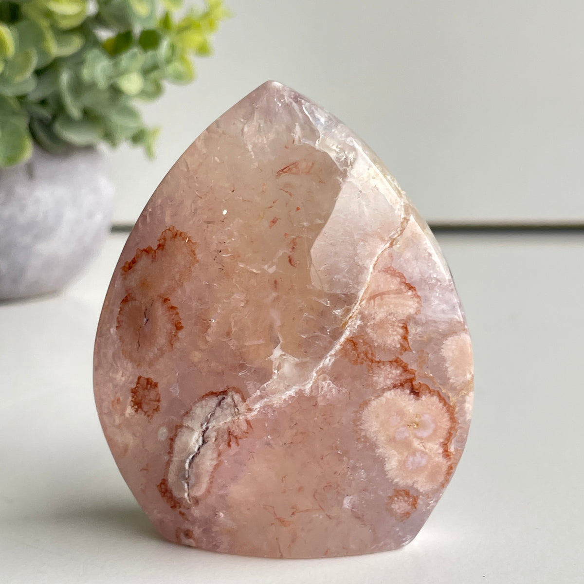 Flower Agate Flame 7.6cm