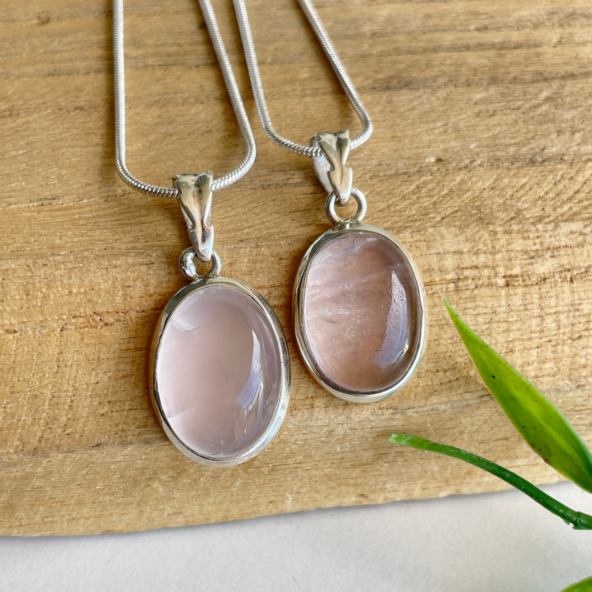 Rose Quartz Oval Pendant