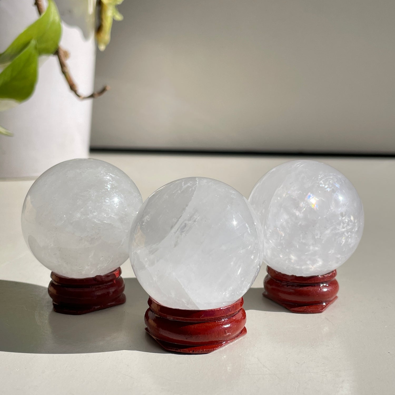 White Calcite Sphere 3.5cm - 4cm
