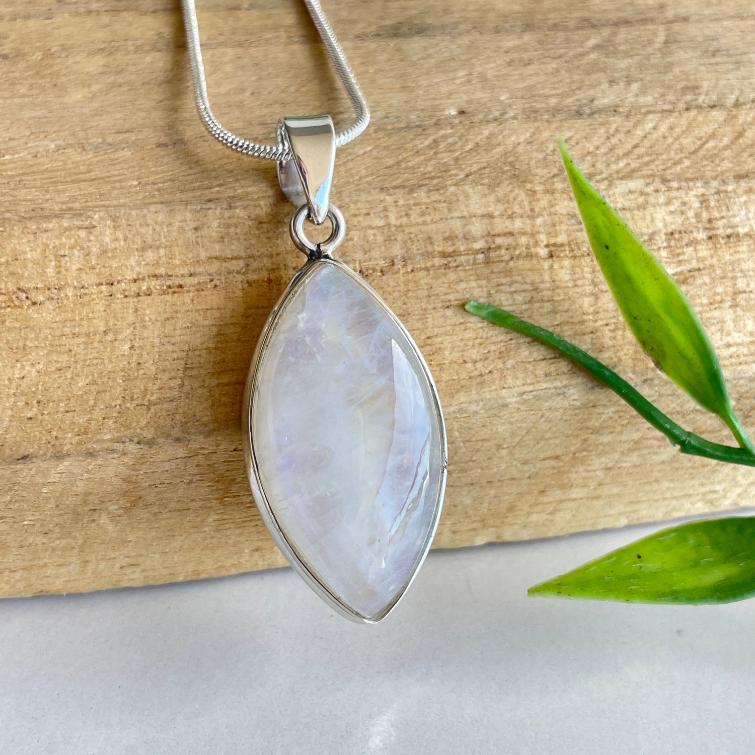 Moonstone Marquise Pendant