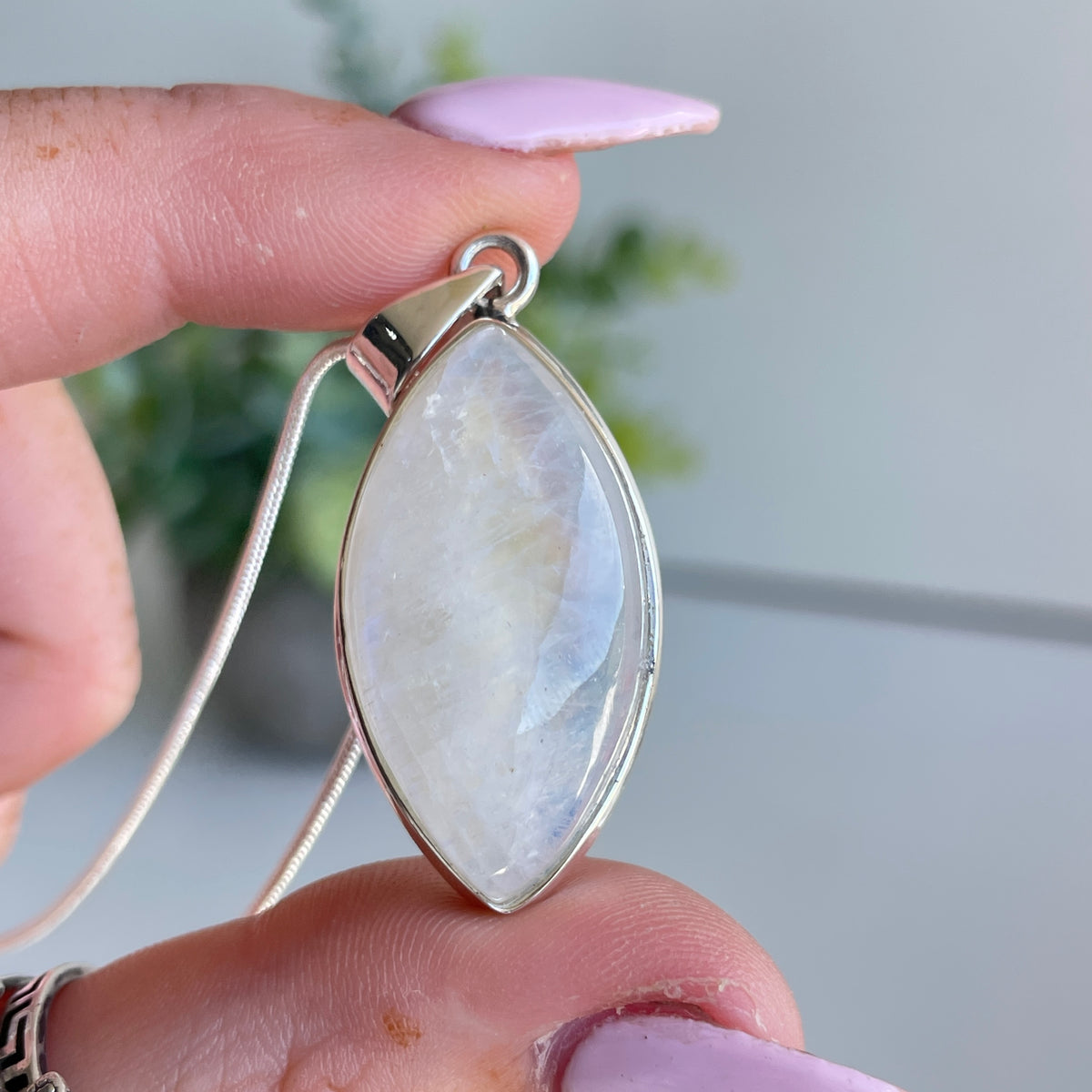 Moonstone Marquise Pendant