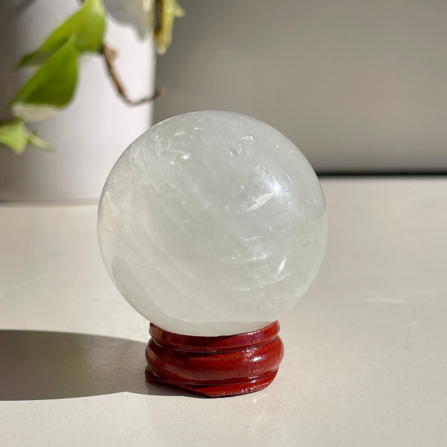 White Calcite Sphere 4.8cm