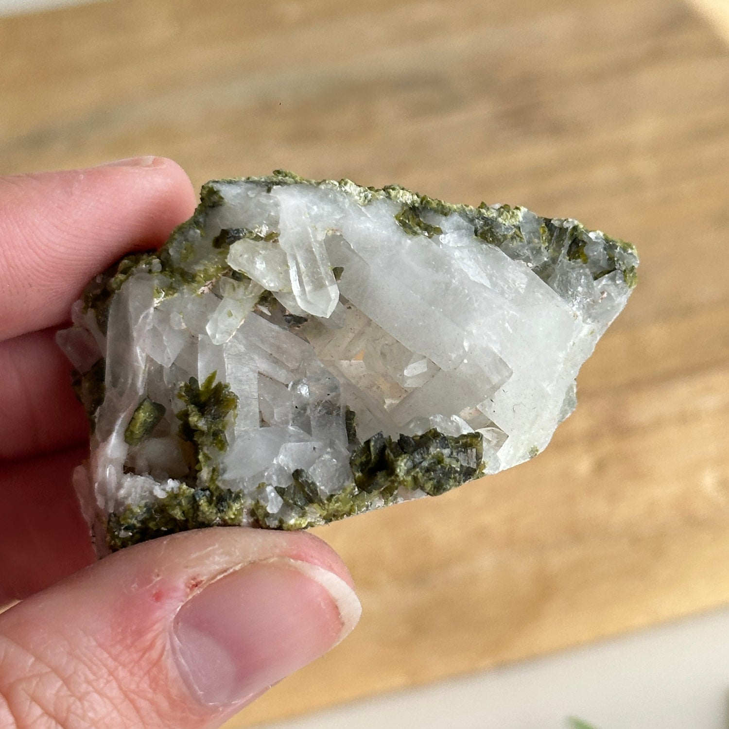 Epidote & Quartz Cluster 28g