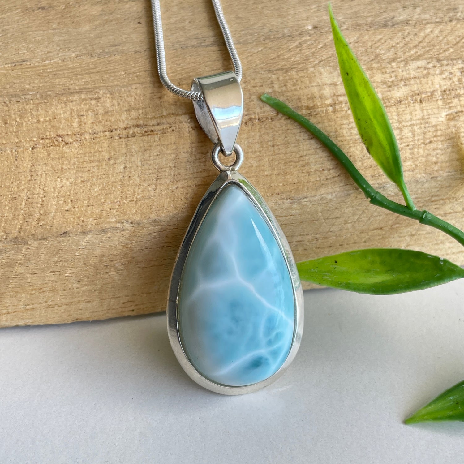 Larimar Teardrop Pendant