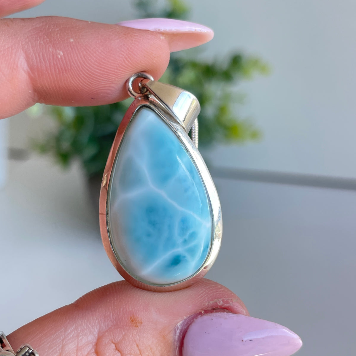 Larimar Teardrop Pendant