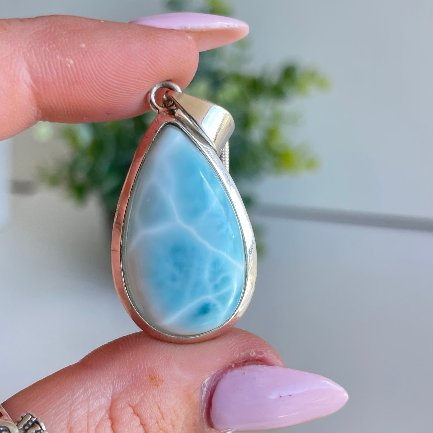 Larimar Teardrop Pendant