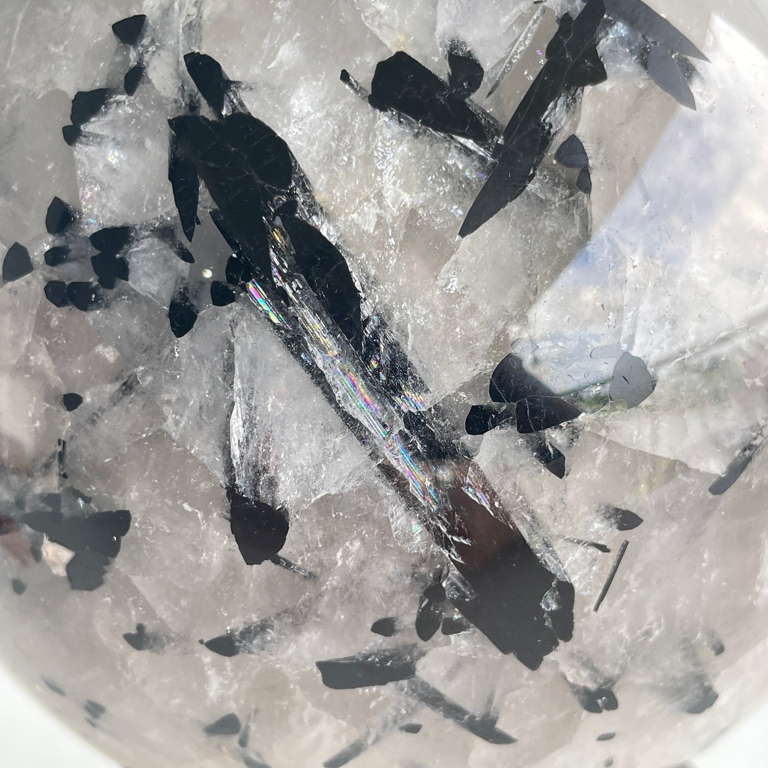 Tourmalinated Quartz Sphere 14cm