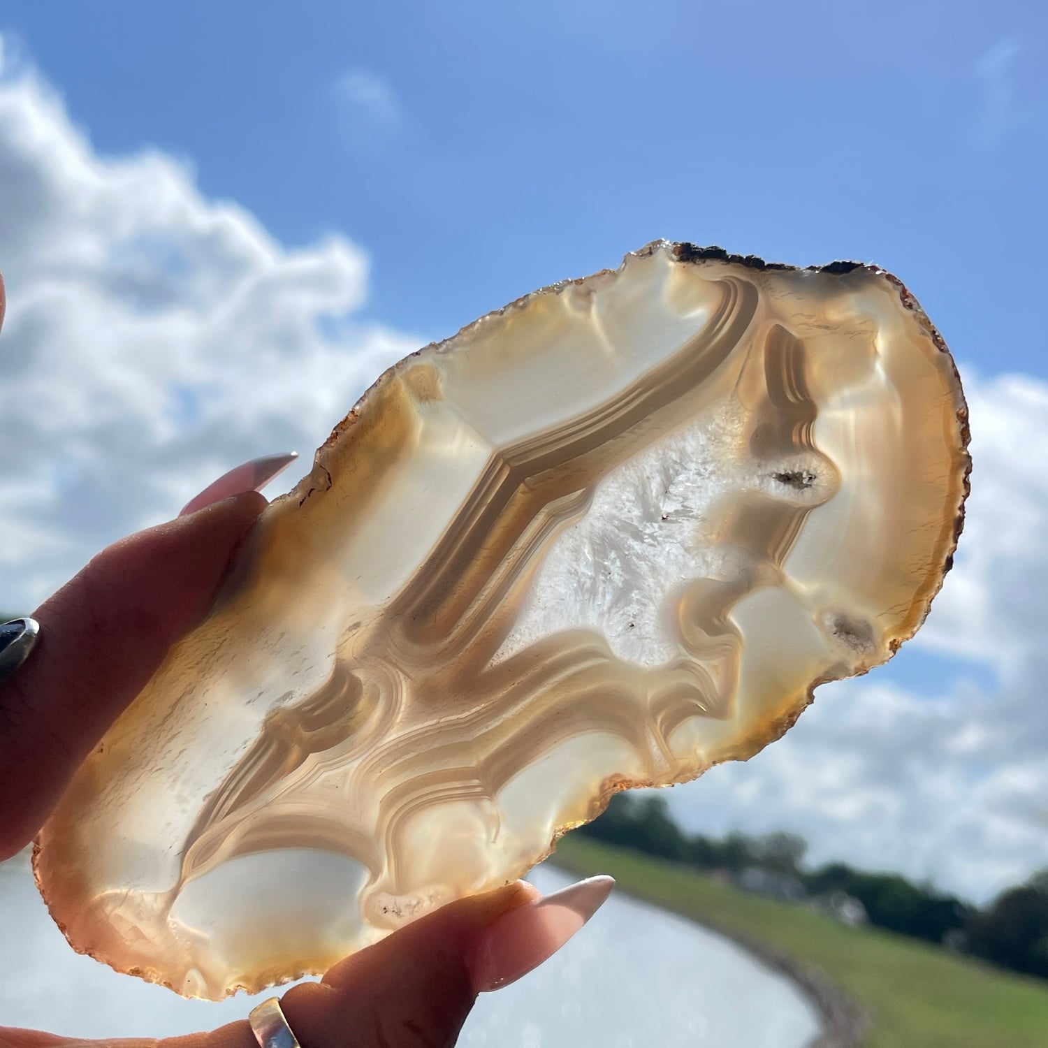 Iris Agate Slice 106g