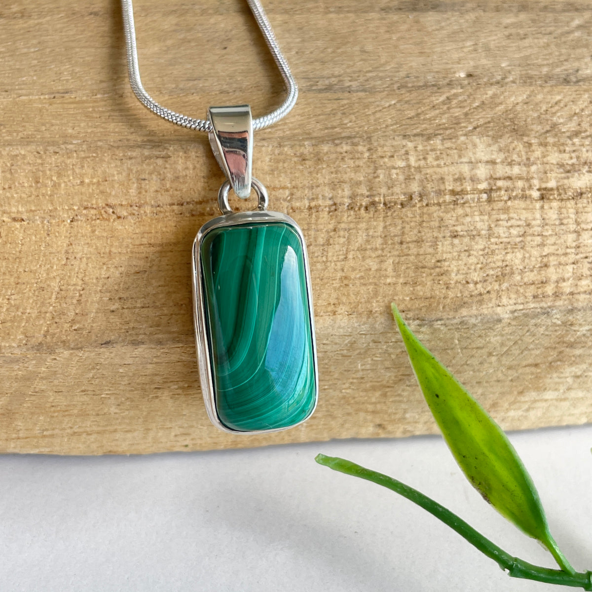 Malachite Rectangle Pendant