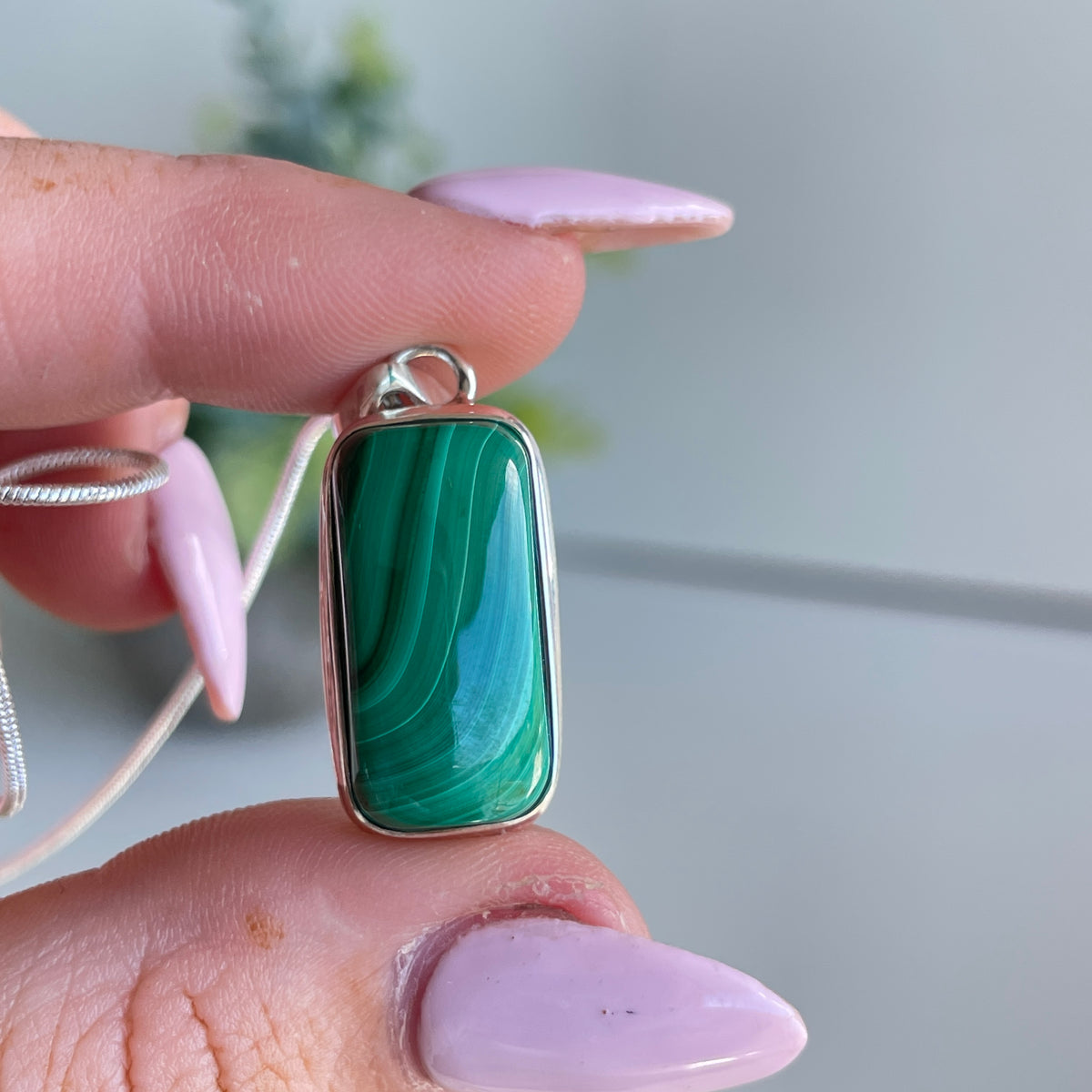 Malachite Rectangle Pendant
