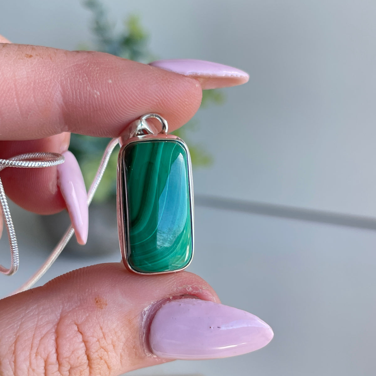 Malachite Rectangle Pendant