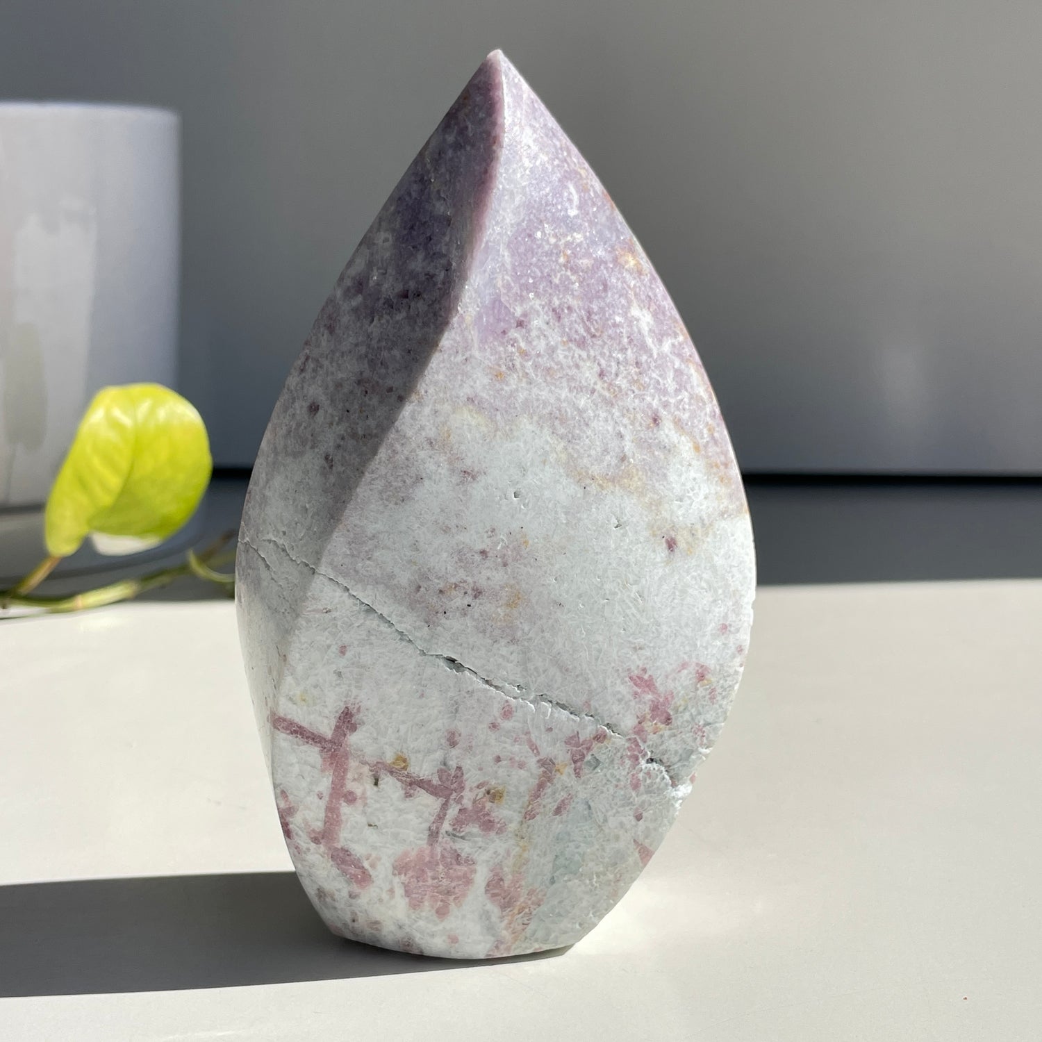 Lepidolite Flame With Pink Tourmaline & Aquamarine 13.5cm
