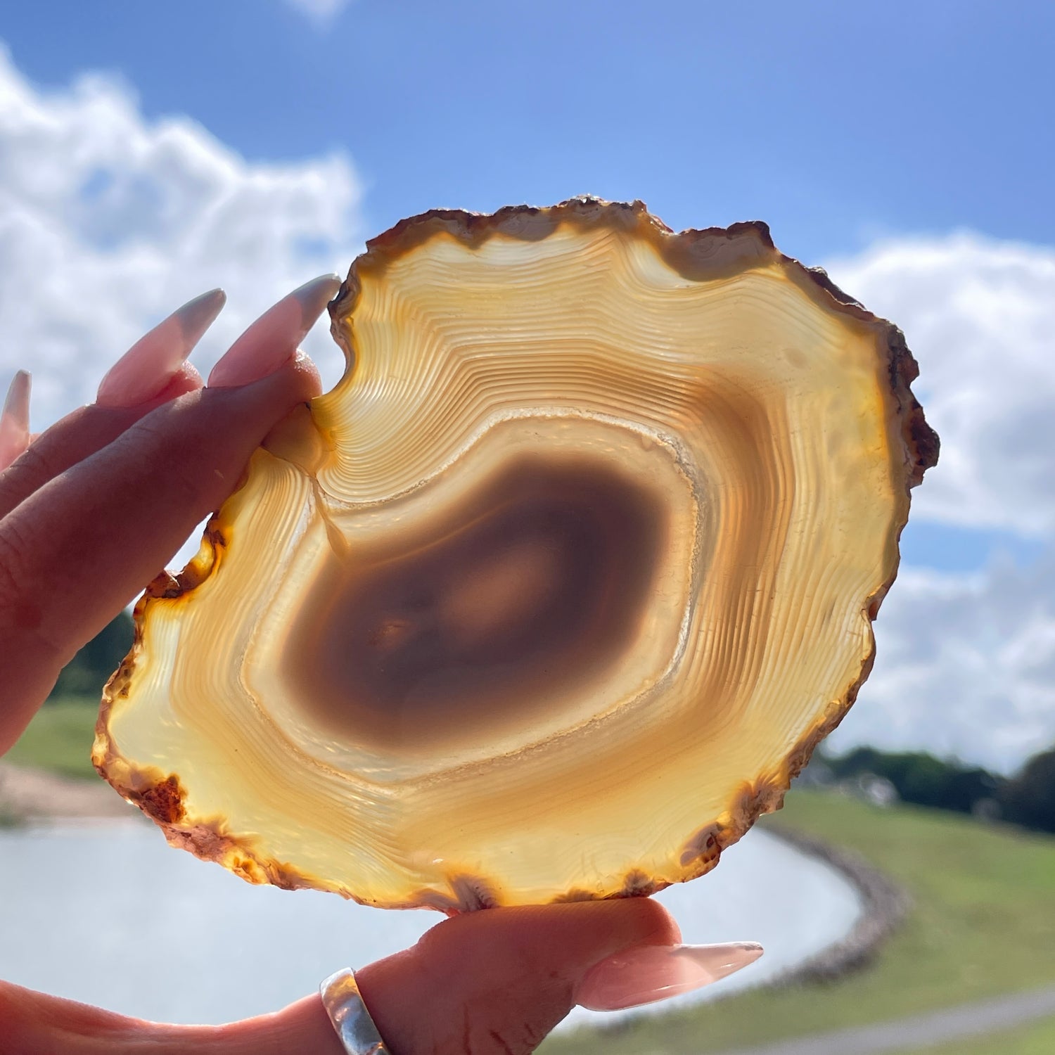 Iris Agate Slice 82g