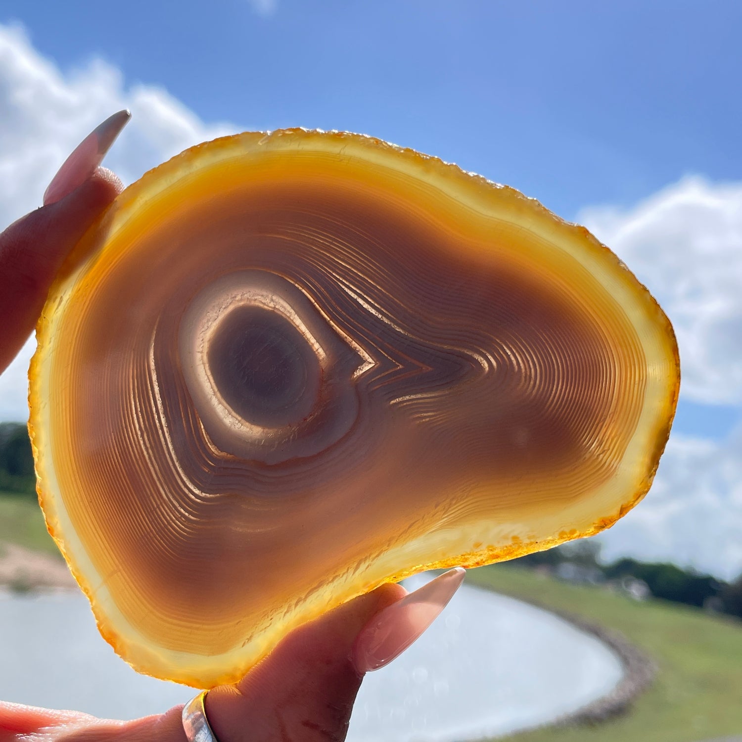 Iris Agate Slice 126g