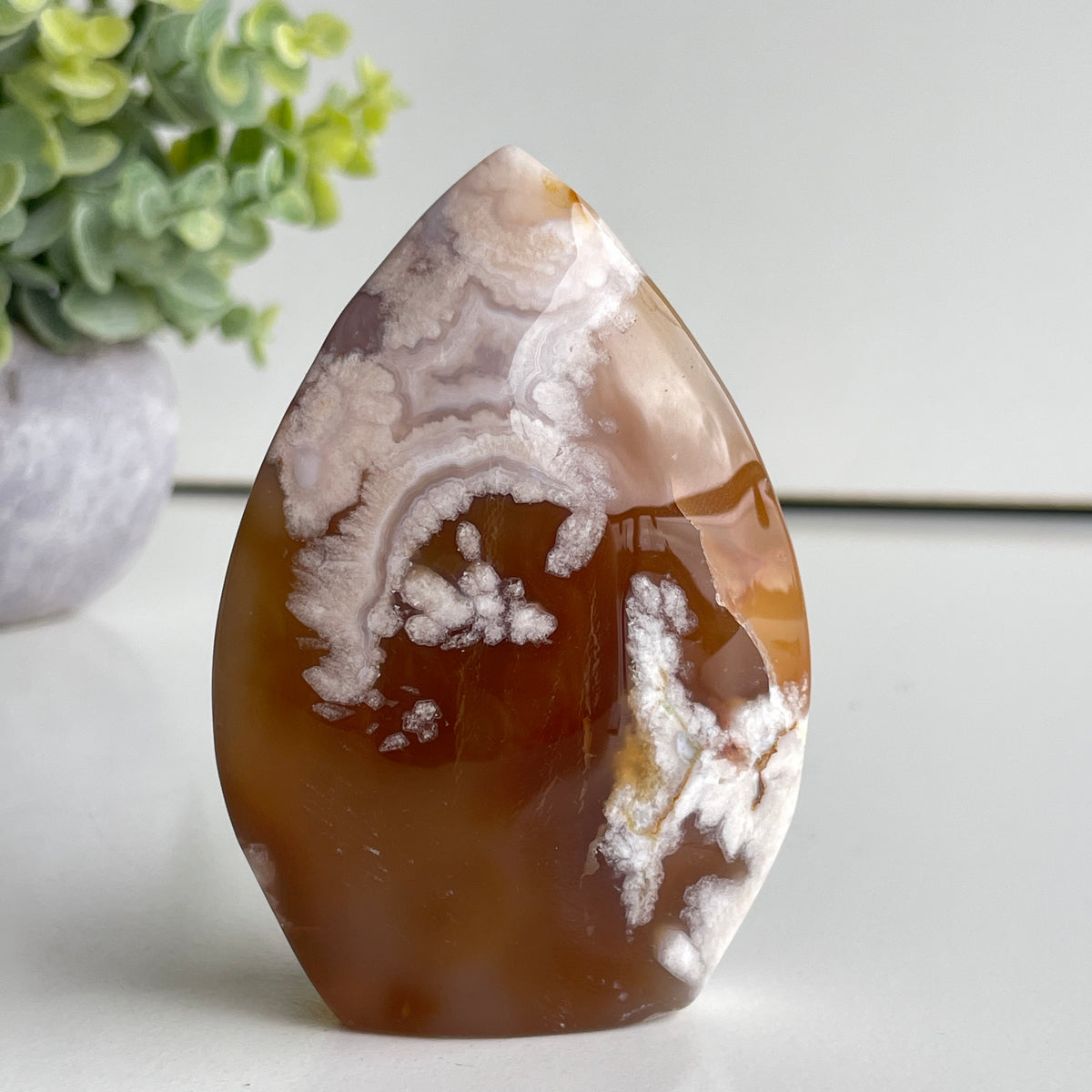 Flower Agate Flame 8.7cm