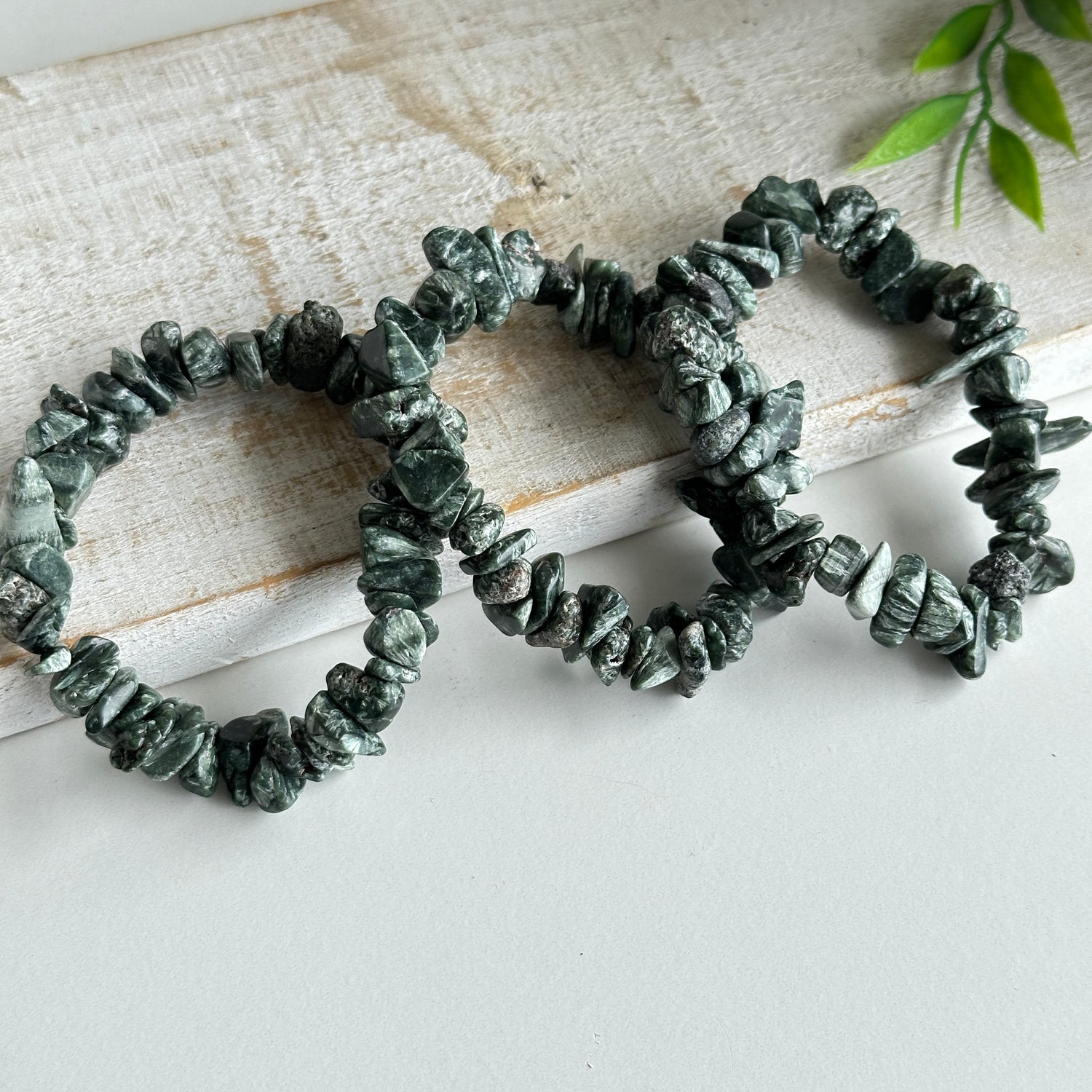 Seraphinite Chip Bracelet