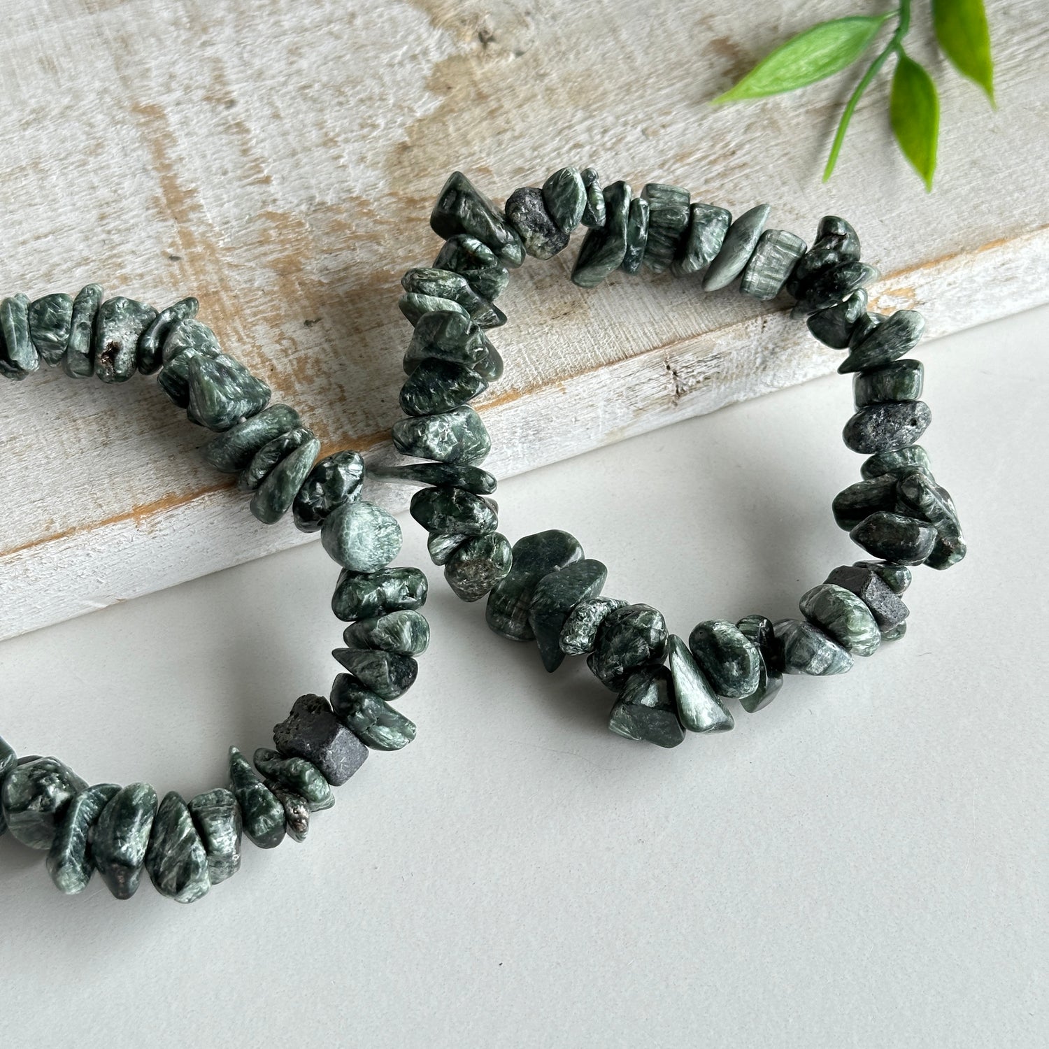 Seraphinite Chip Bracelet