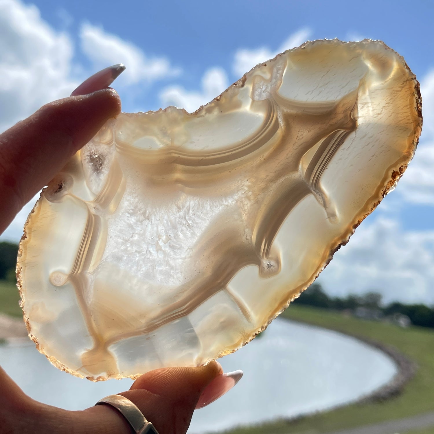 Iris Agate Slice 110g