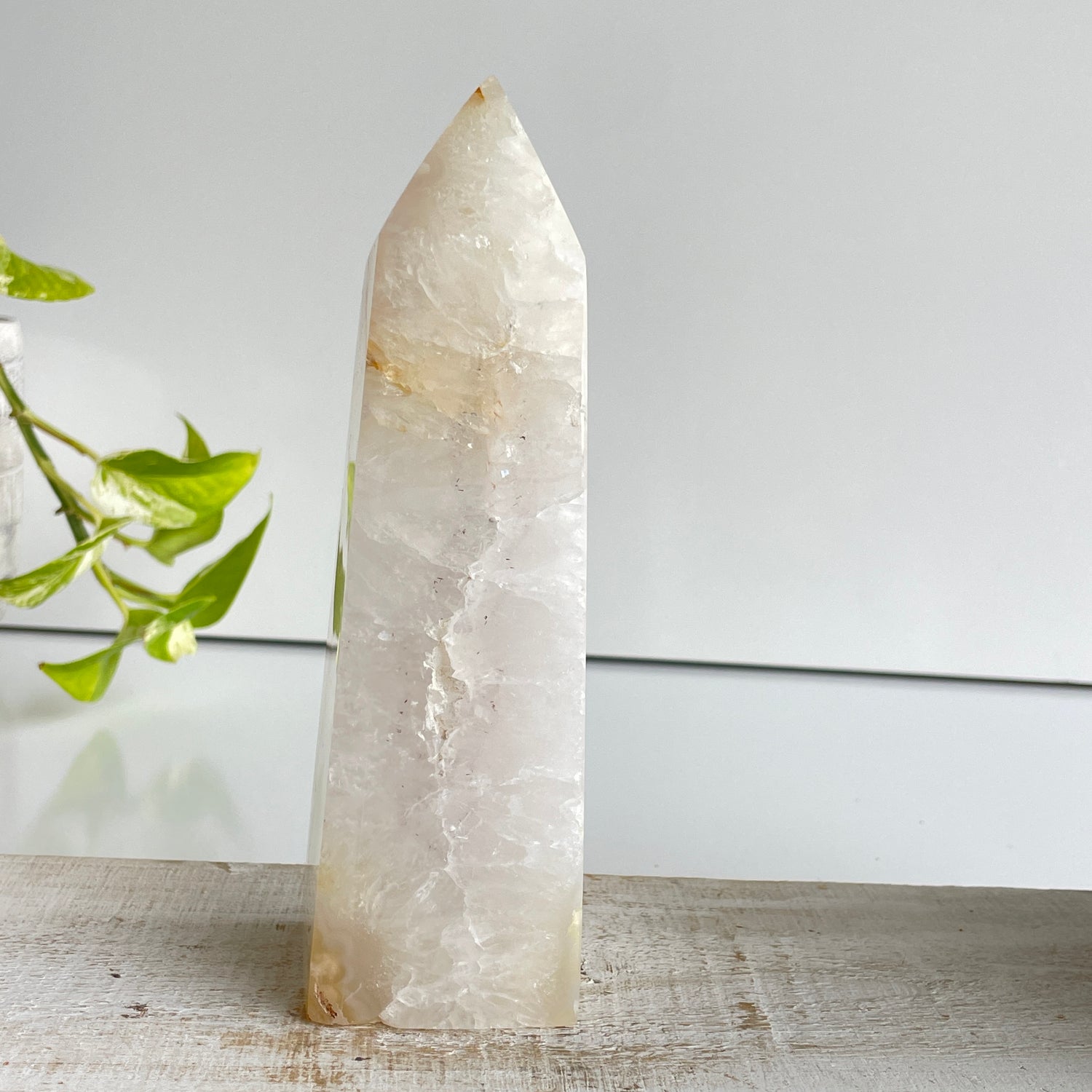 Flower Agate Obelisk 16.6cm