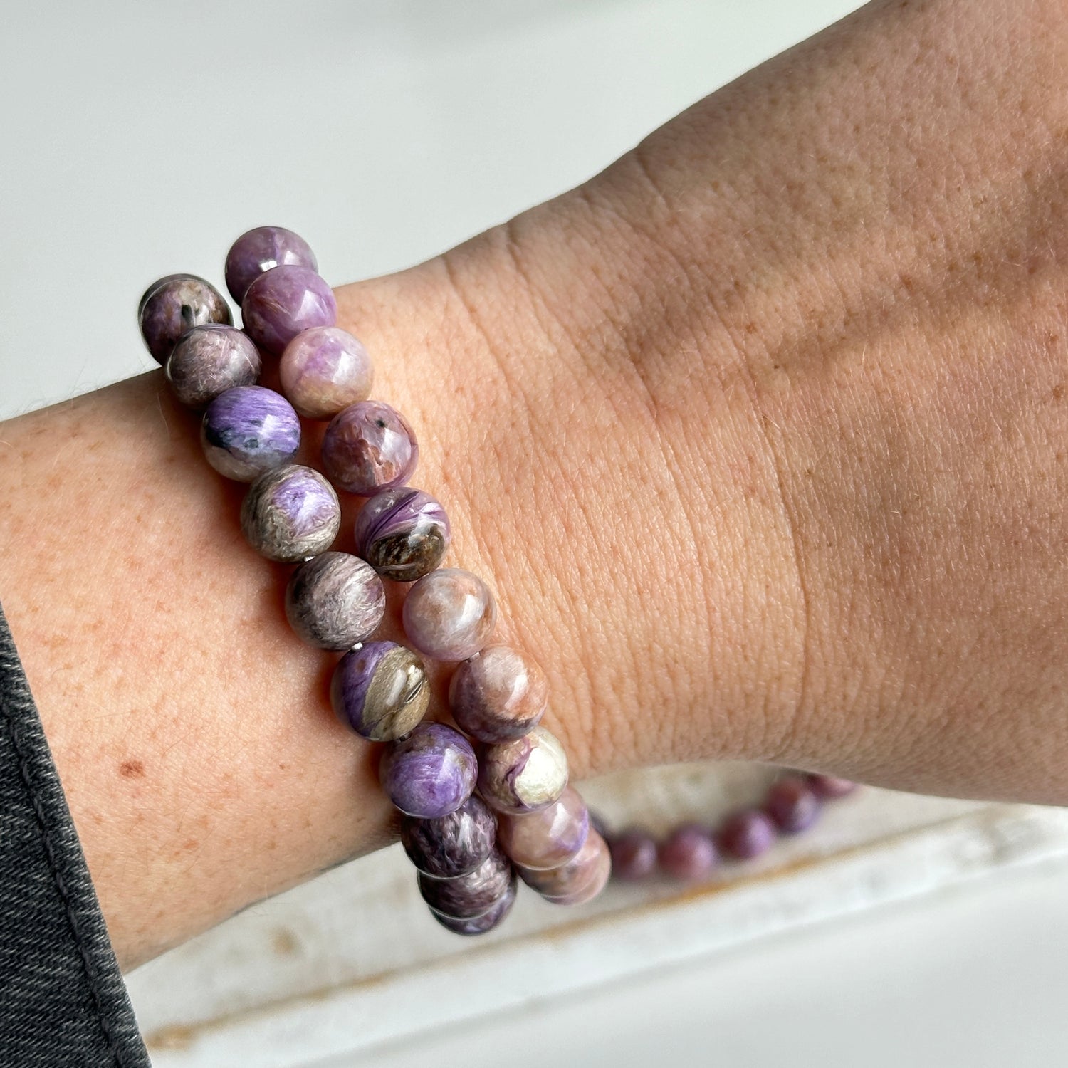 Charoite Beaded Bracelet