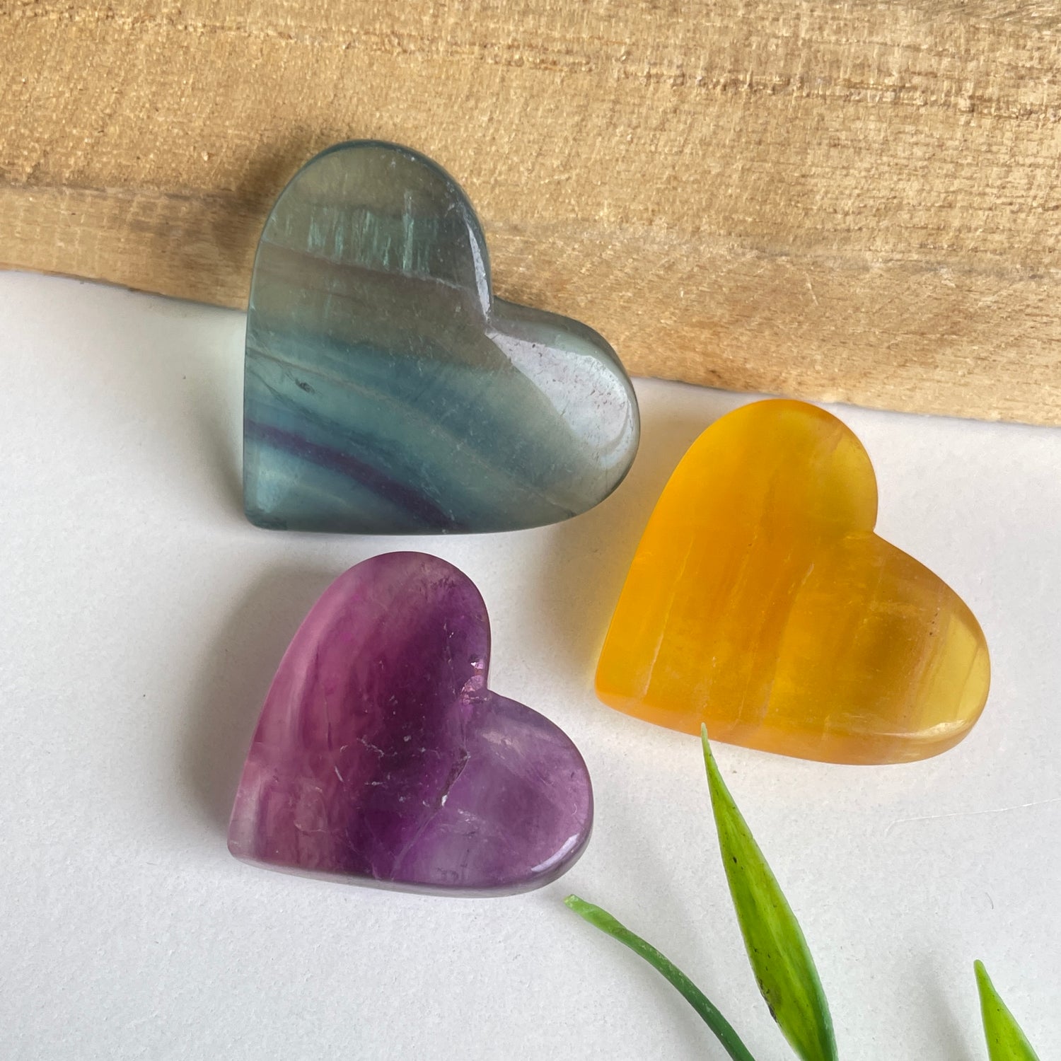 Rainbow Fluorite Heart Sml