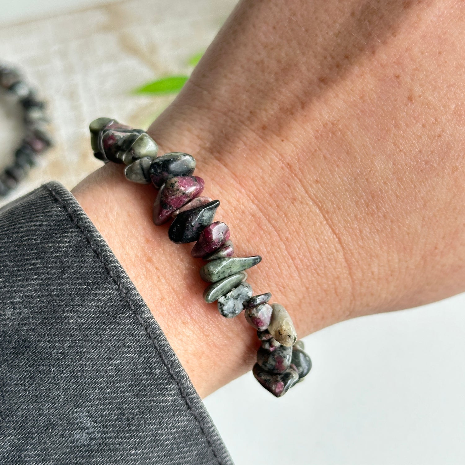 Eudialyte Chip Bracelet