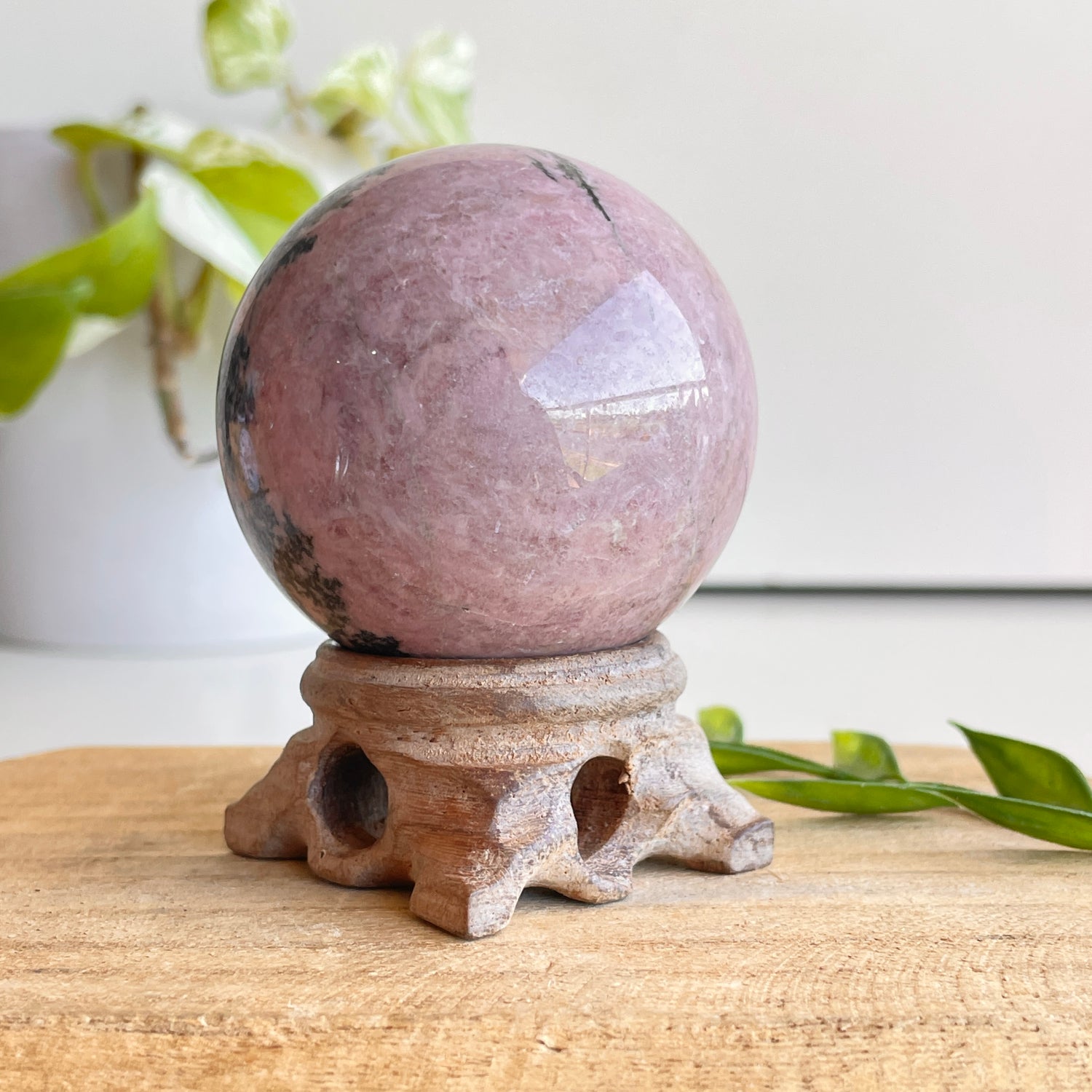 Rhodonite Sphere 5.5cm - High Quality