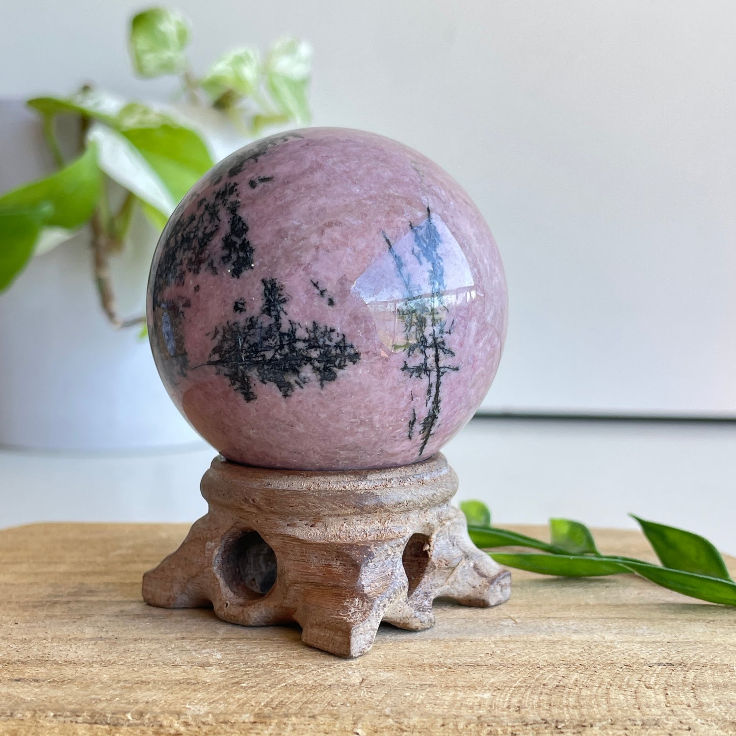 Rhodonite Sphere 5.5cm - High Quality